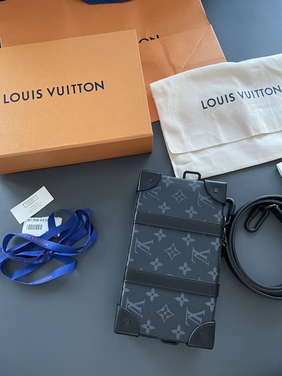 Louis Vuitton Super Rare Virgil Abloh Runway Monogram Leather Trunk Box Size ONE SIZE - 12 Thumbnail