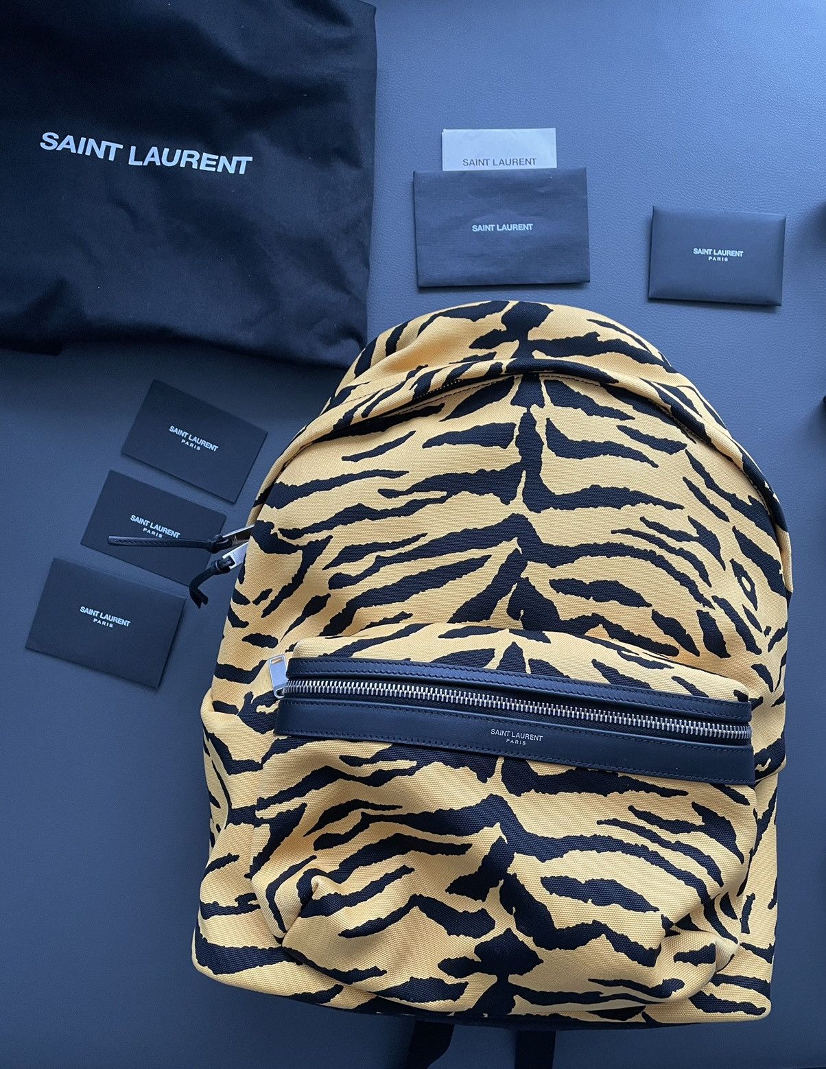 Hedi Slimane × Saint Laurent Paris × Yves Saint Laurent Runway Saint Laurent City Backpack Brand New Size ONE SIZE - 17 Thumbnail