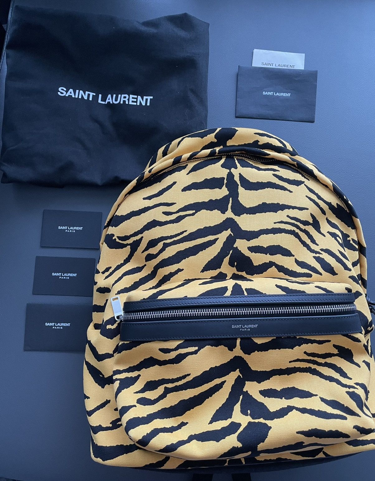 Hedi Slimane × Saint Laurent Paris × Yves Saint Laurent Runway Saint Laurent City Backpack Brand New Size ONE SIZE - 2 Thumbnail