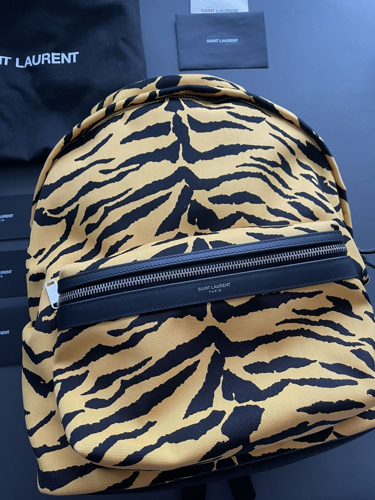 Hedi Slimane × Saint Laurent Paris × Yves Saint Laurent Runway Saint Laurent City Backpack Brand New Size ONE SIZE - 7 Thumbnail