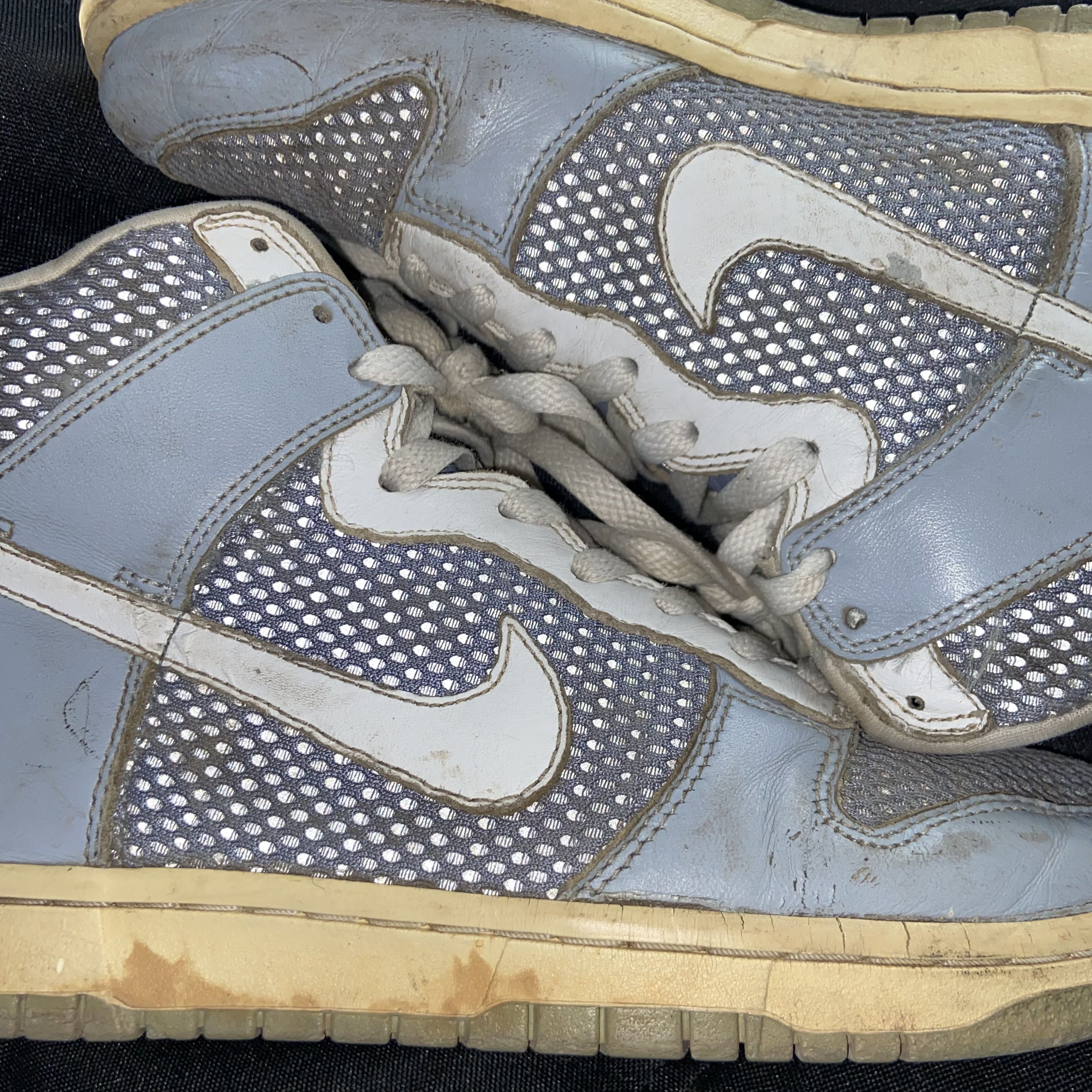 Nike REFLECTIVE VINTAGE DISTRESSED RARE HIGH DUNK COOL GREY Size US 8 / EU 41 - 2 Thumbnail