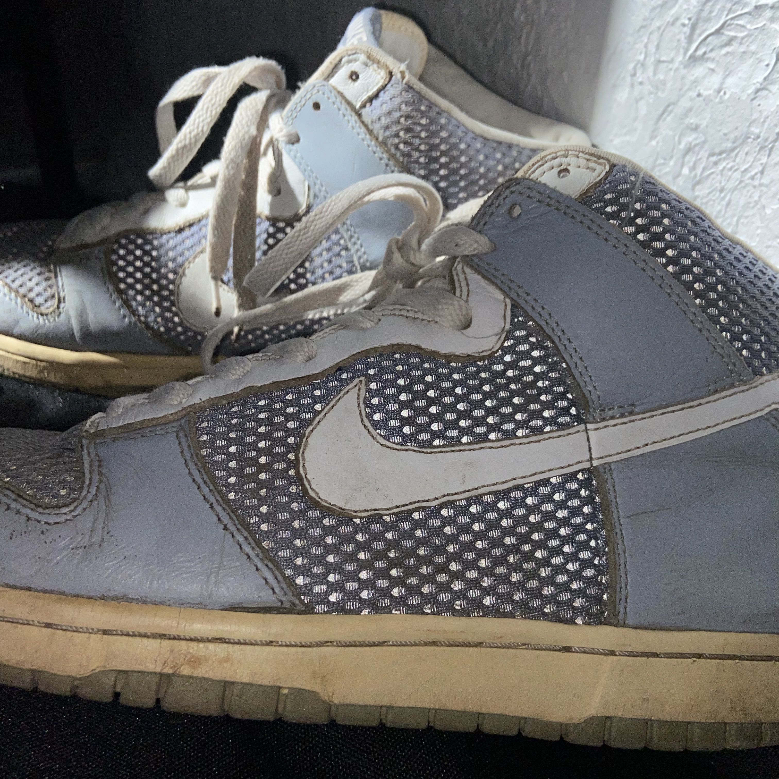 Nike REFLECTIVE VINTAGE DISTRESSED RARE HIGH DUNK COOL GREY Size US 8 / EU 41 - 9 Thumbnail