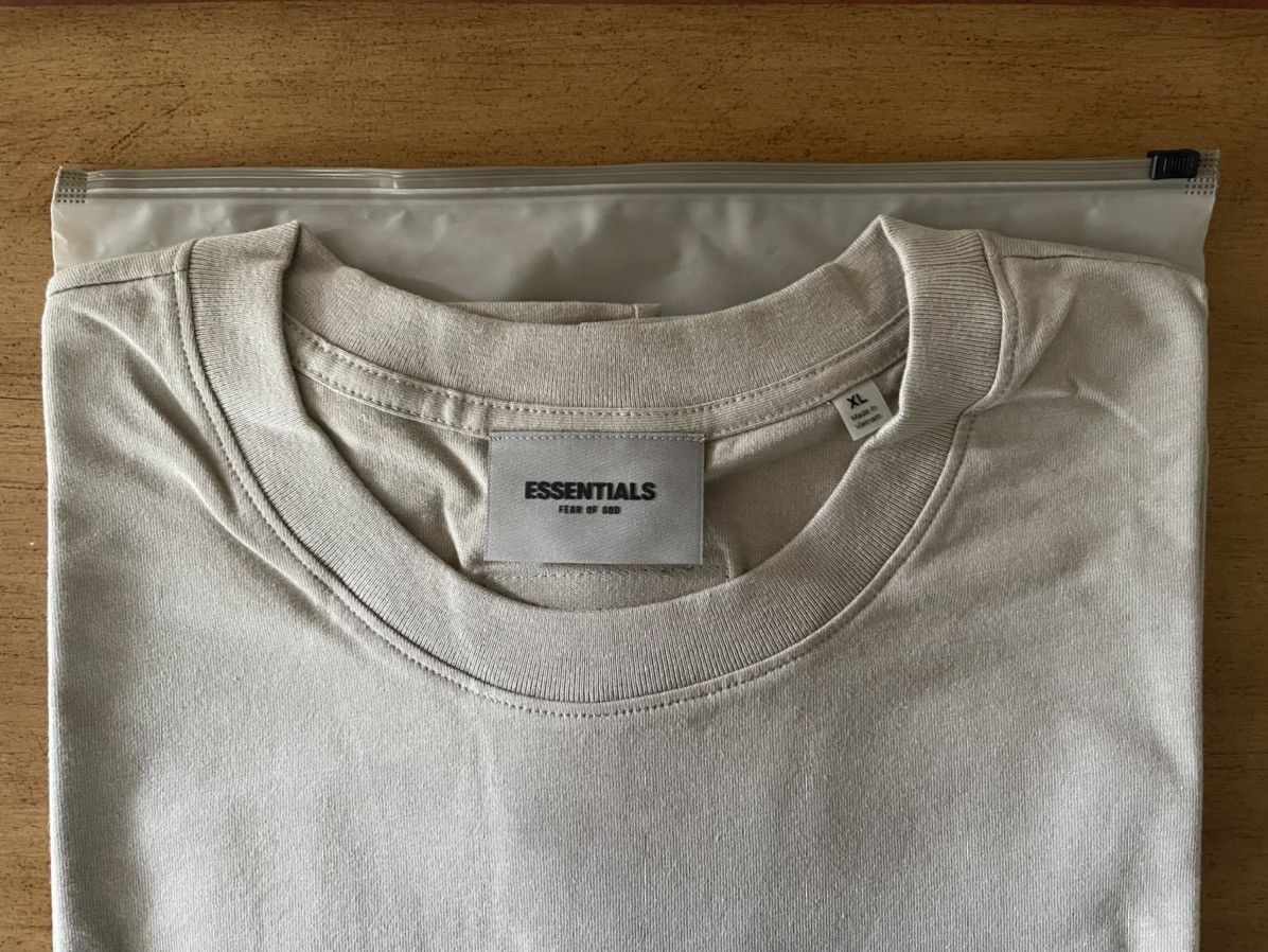 FOG × Fear of God × Pacsun FOG - Essentials Fear Of God Tan Logo-Print Jersey T-Shirt Size US XL / EU 56 / 4 - 3 Thumbnail