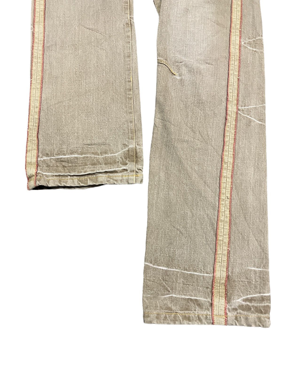 Hysteric Glamour RARE🔥OUTSIDE RED SALVAGE DISTRESSED DENIM PANTS Size US 34 / EU 50 - 6 Thumbnail