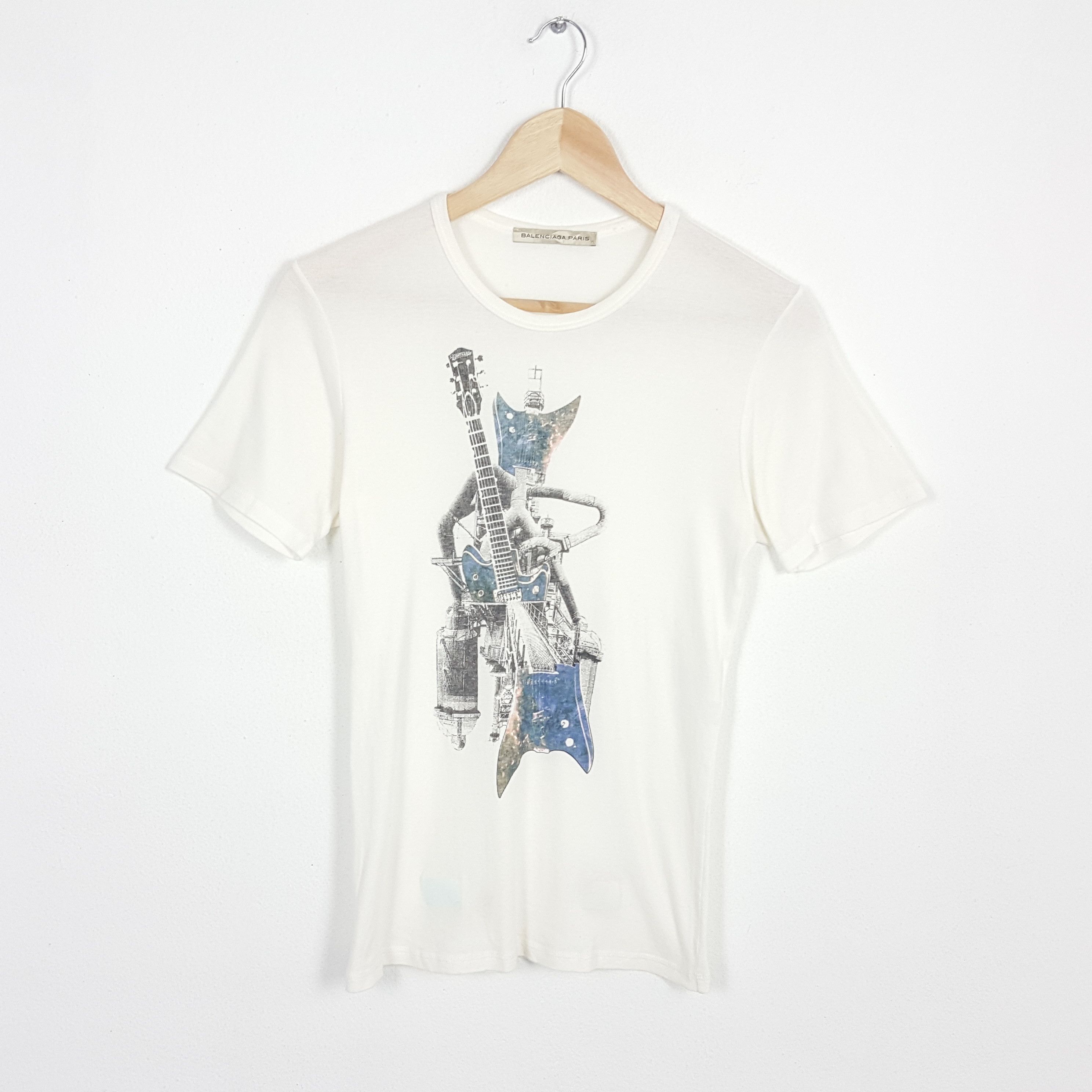 Vintage BALENCIAGA PARIS Italian Designer Brand T-Shirt