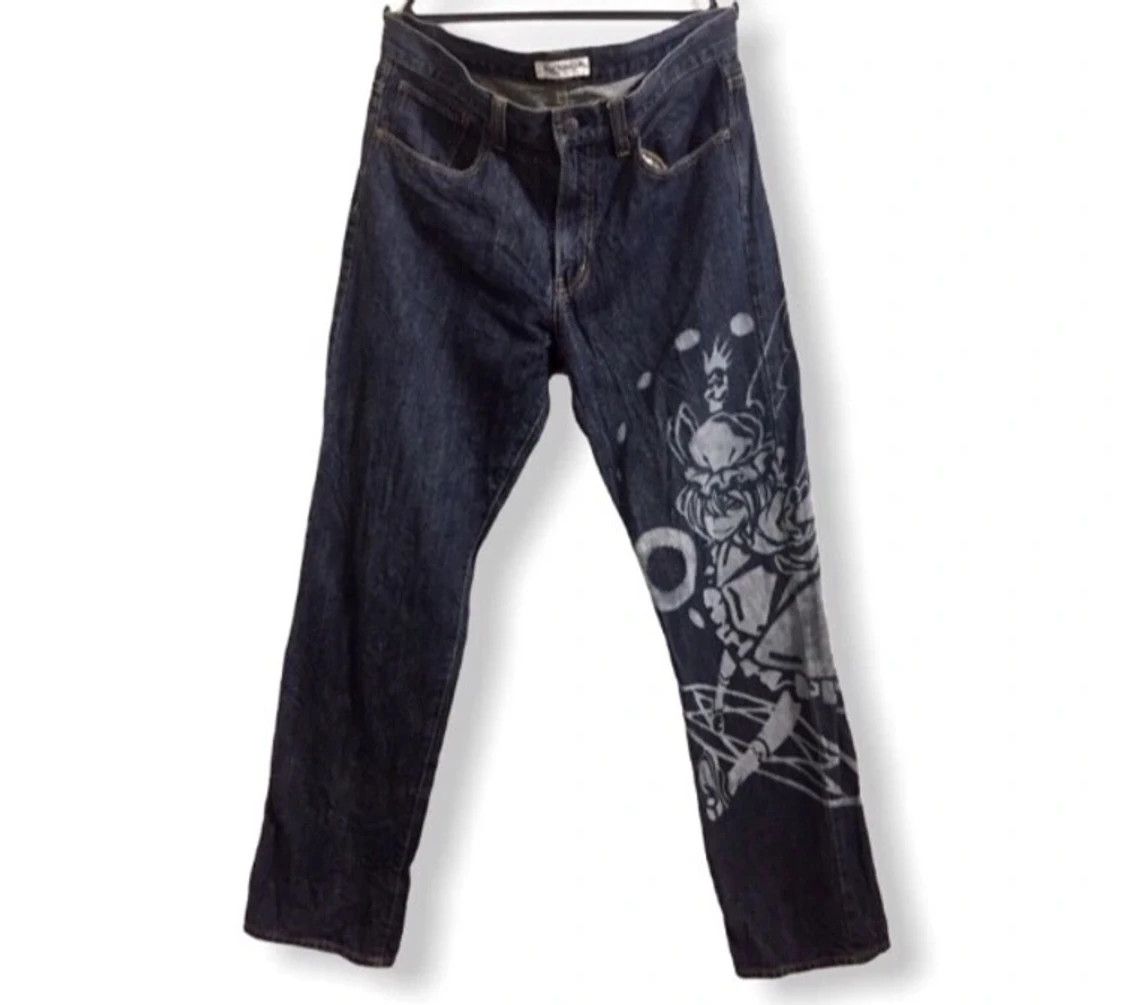 Japanese Brand Flare Vintage anime sakura jean pant denim Size US 35 - 1 Thumbnail