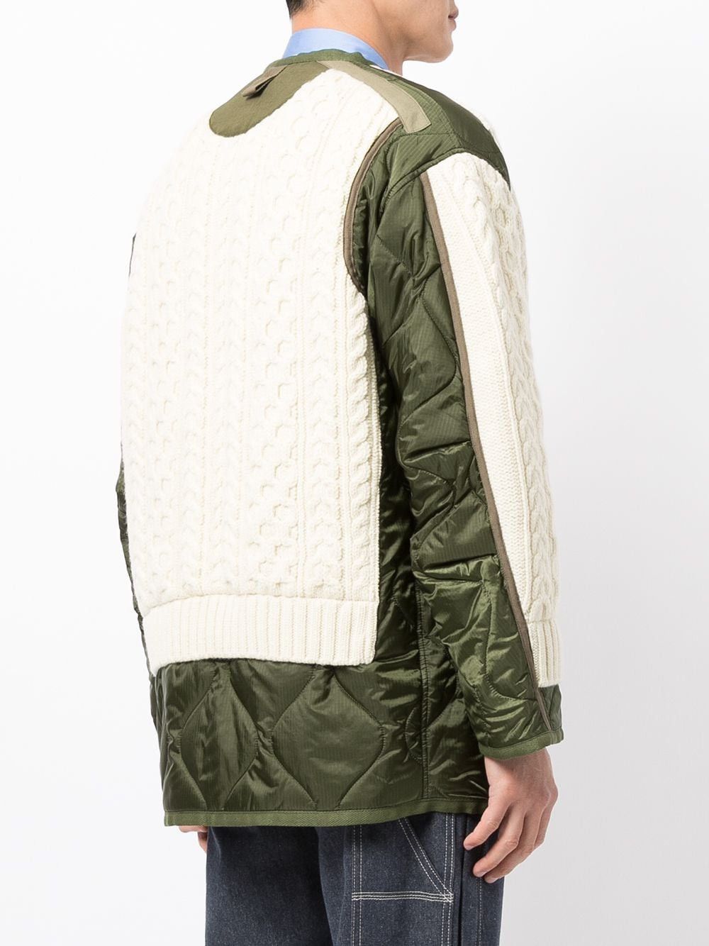 Comme des Garcons × Junya Watanabe Junya Watanabe wool knit panel military bomber Size US M / EU 48-50 / 2 - 3 Thumbnail