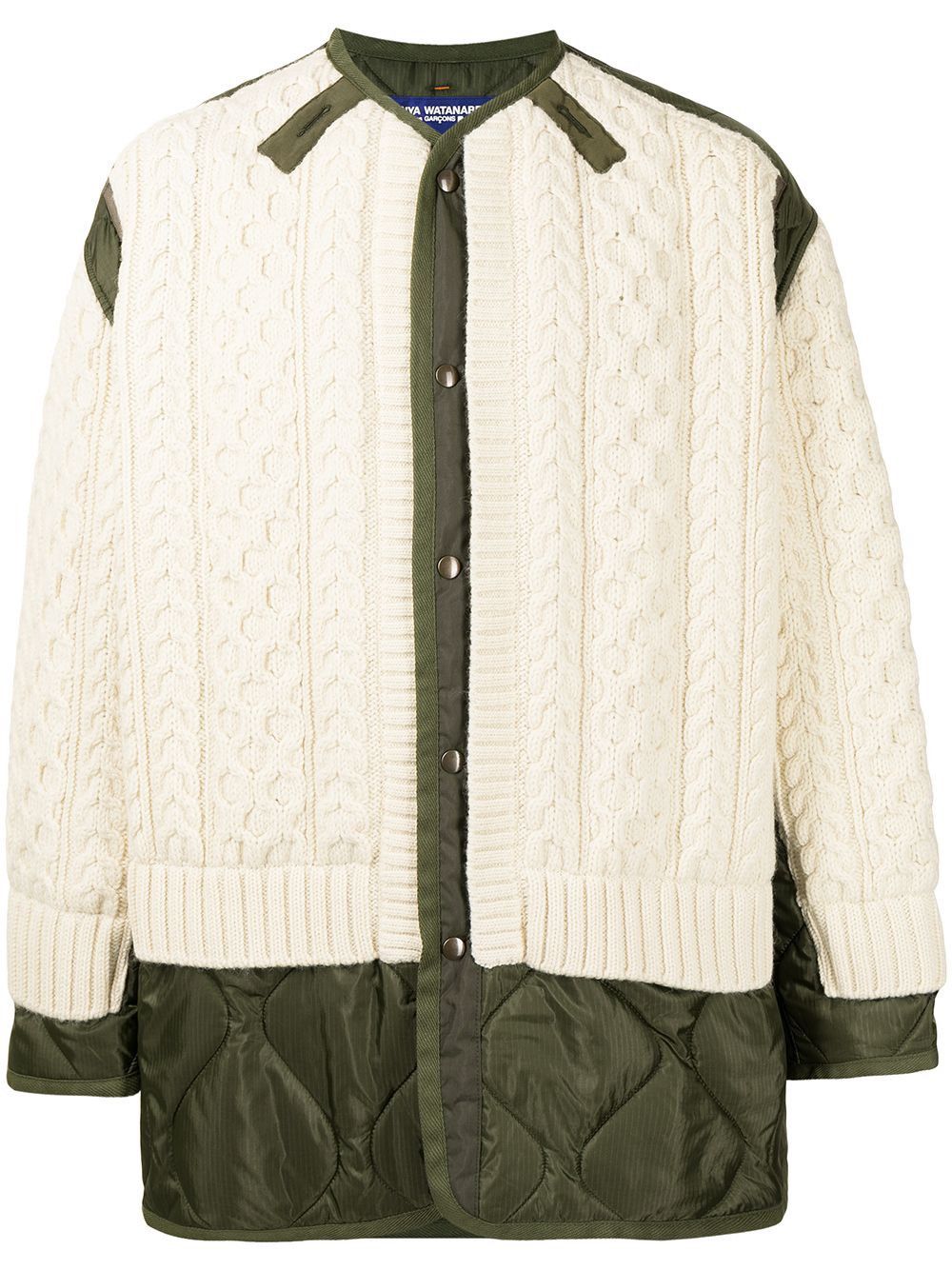 Comme des Garcons × Junya Watanabe Junya Watanabe wool knit panel military bomber Size US M / EU 48-50 / 2 - 5 Thumbnail