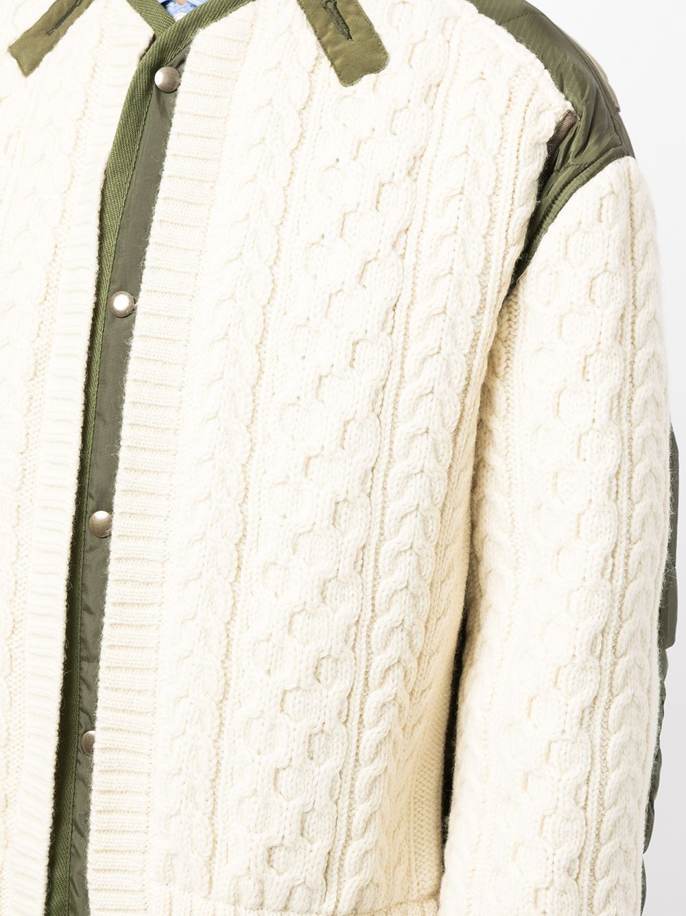Comme des Garcons × Junya Watanabe Junya Watanabe wool knit panel military bomber Size US M / EU 48-50 / 2 - 4 Thumbnail