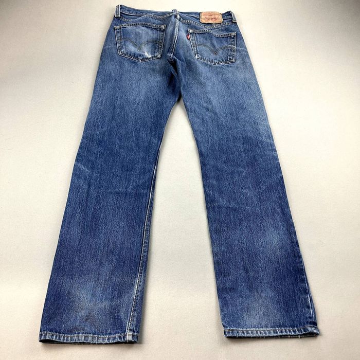 Levi's Levis 501 Jeans Mens 32x32 Blue Denim Original Straight Leg ...