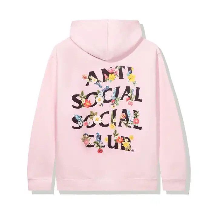 Anti social social club Self conclusion pink hoodie