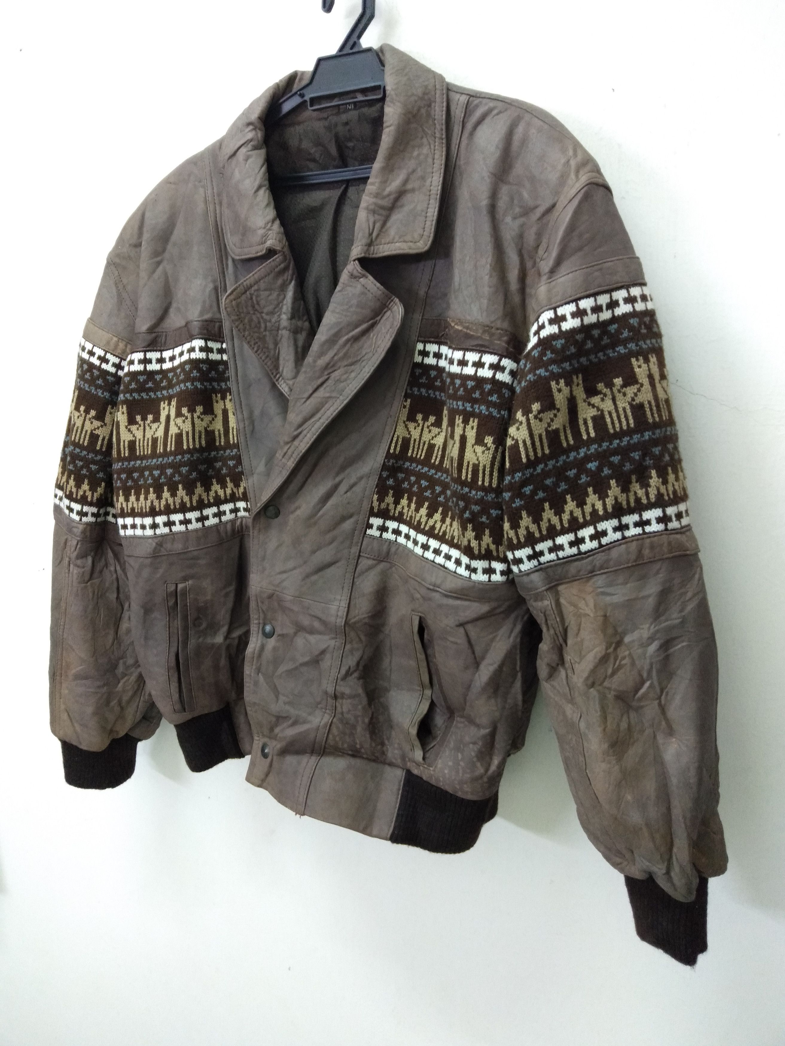 Leather 💥Rare 💥Combination Leather and mix wool Size US M / EU 48-50 / 2 - 1 Thumbnail