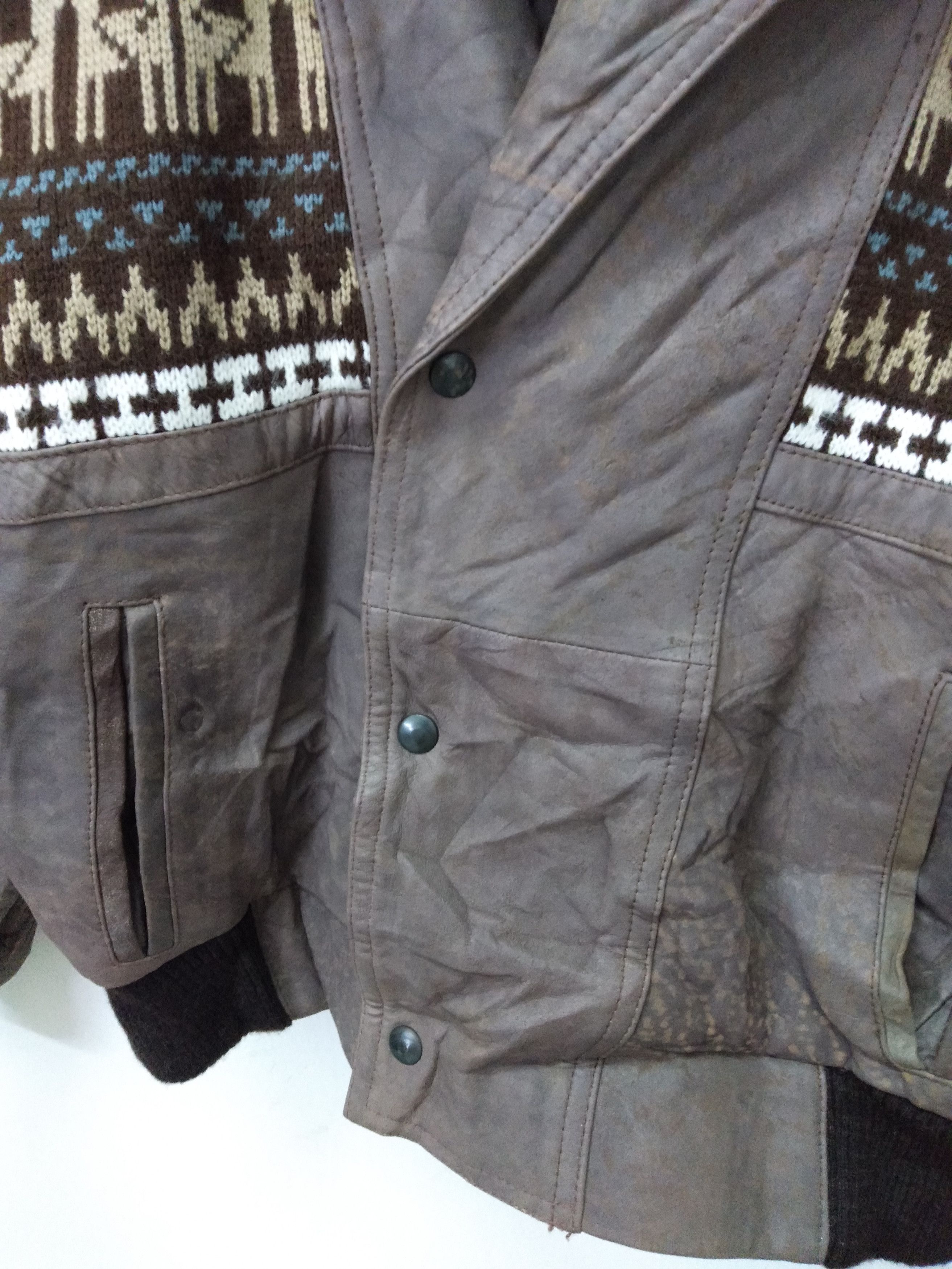 Leather 💥Rare 💥Combination Leather and mix wool Size US M / EU 48-50 / 2 - 7 Thumbnail