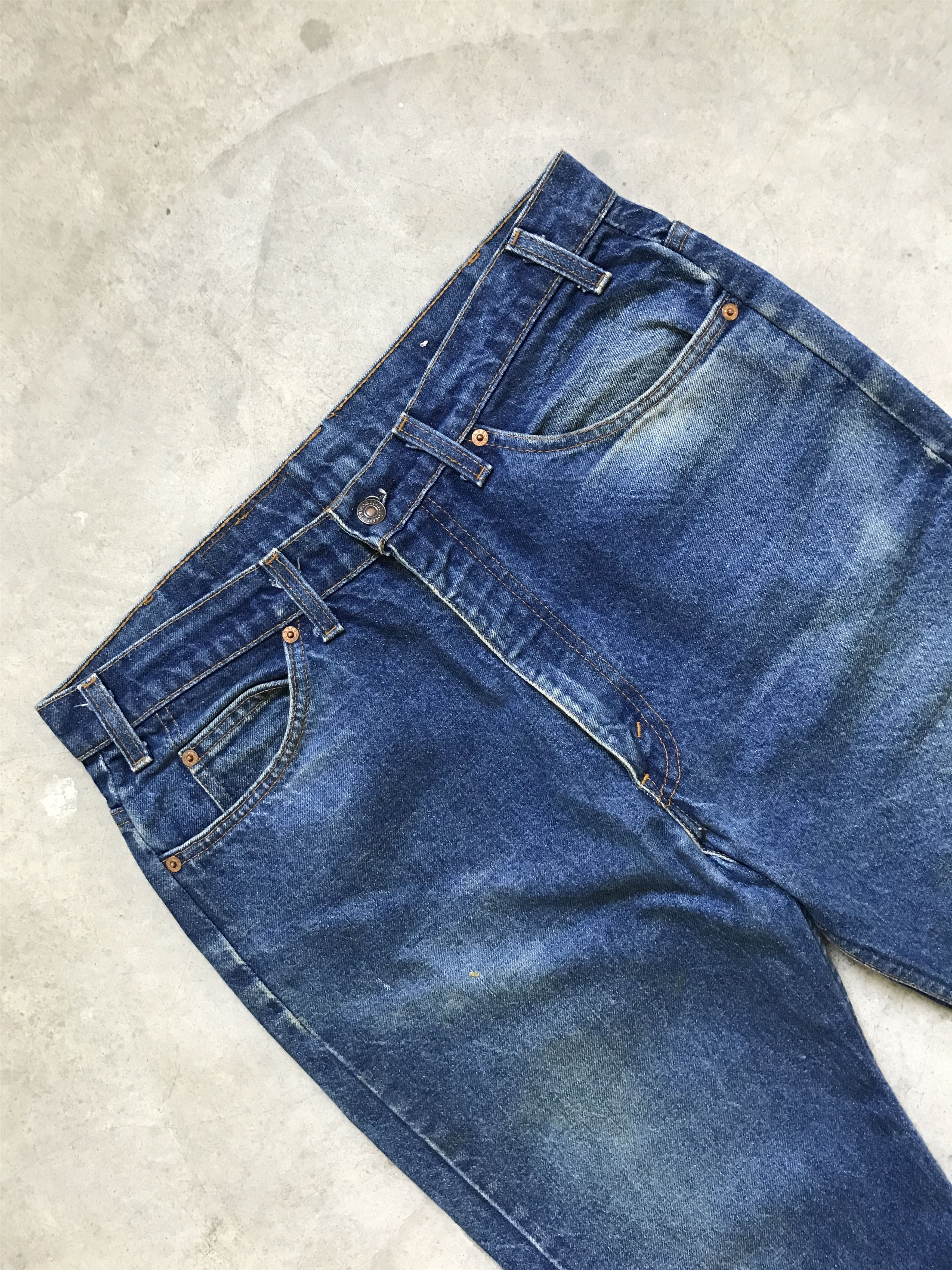 Levi's VLEV73-Vintage 80s Levis 517 Blue Jeans Size US 34 / EU 50 - 2 Thumbnail