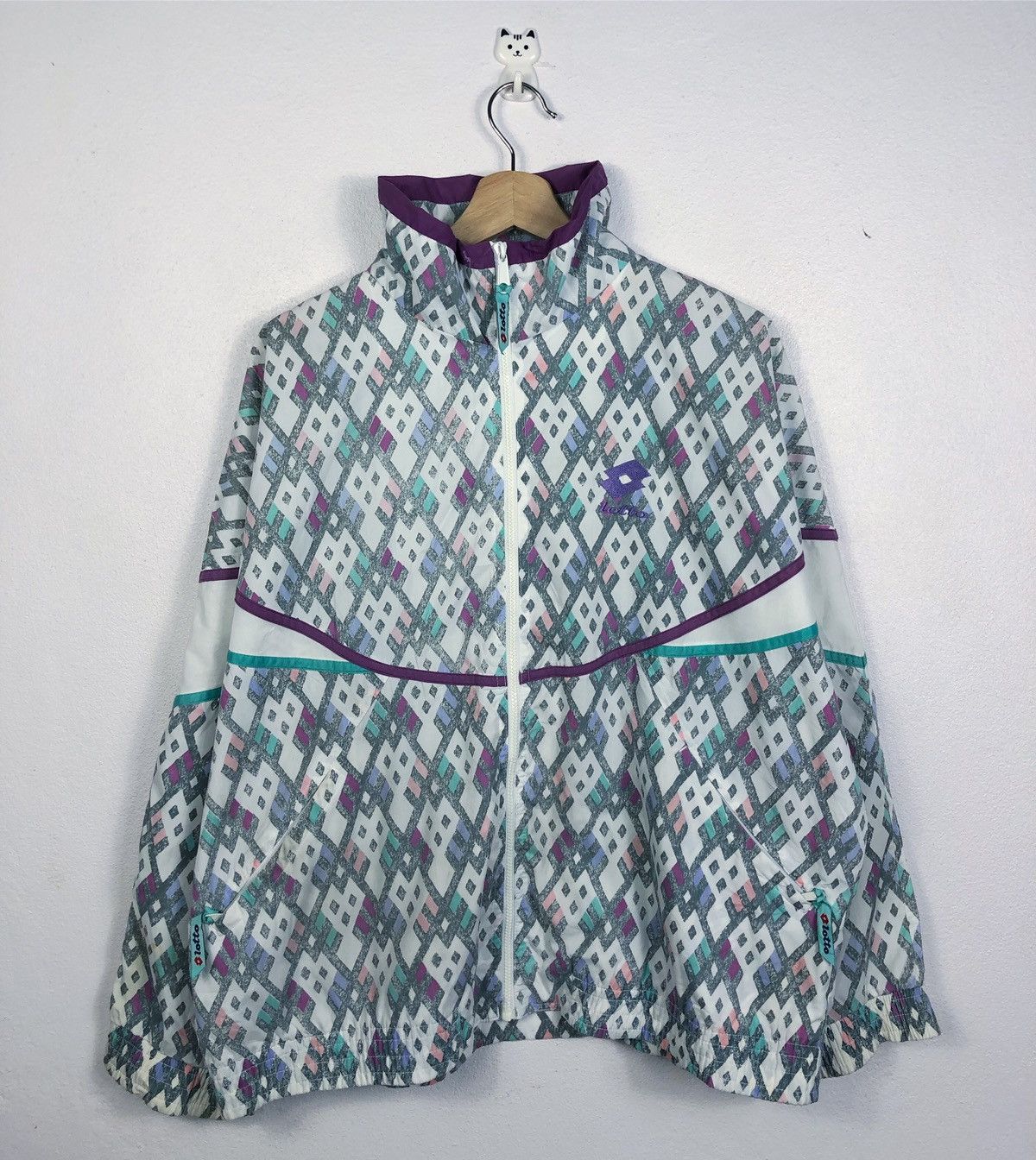Lotto Sport Rare Vintage Lotto Tennis Italiano Full Print Jacket Size US XL / EU 56 / 4 - 1 Thumbnail