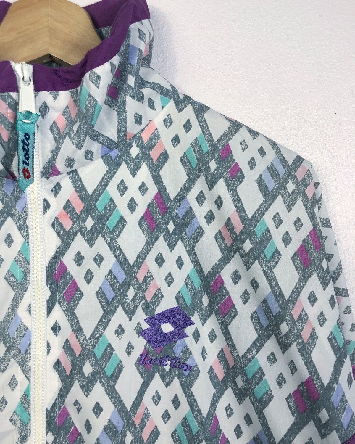 Lotto Sport Rare Vintage Lotto Tennis Italiano Full Print Jacket Size US XL / EU 56 / 4 - 3 Thumbnail