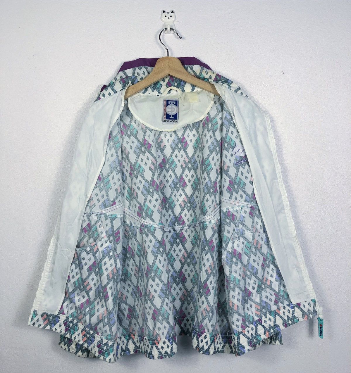 Lotto Sport Rare Vintage Lotto Tennis Italiano Full Print Jacket Size US XL / EU 56 / 4 - 8 Thumbnail
