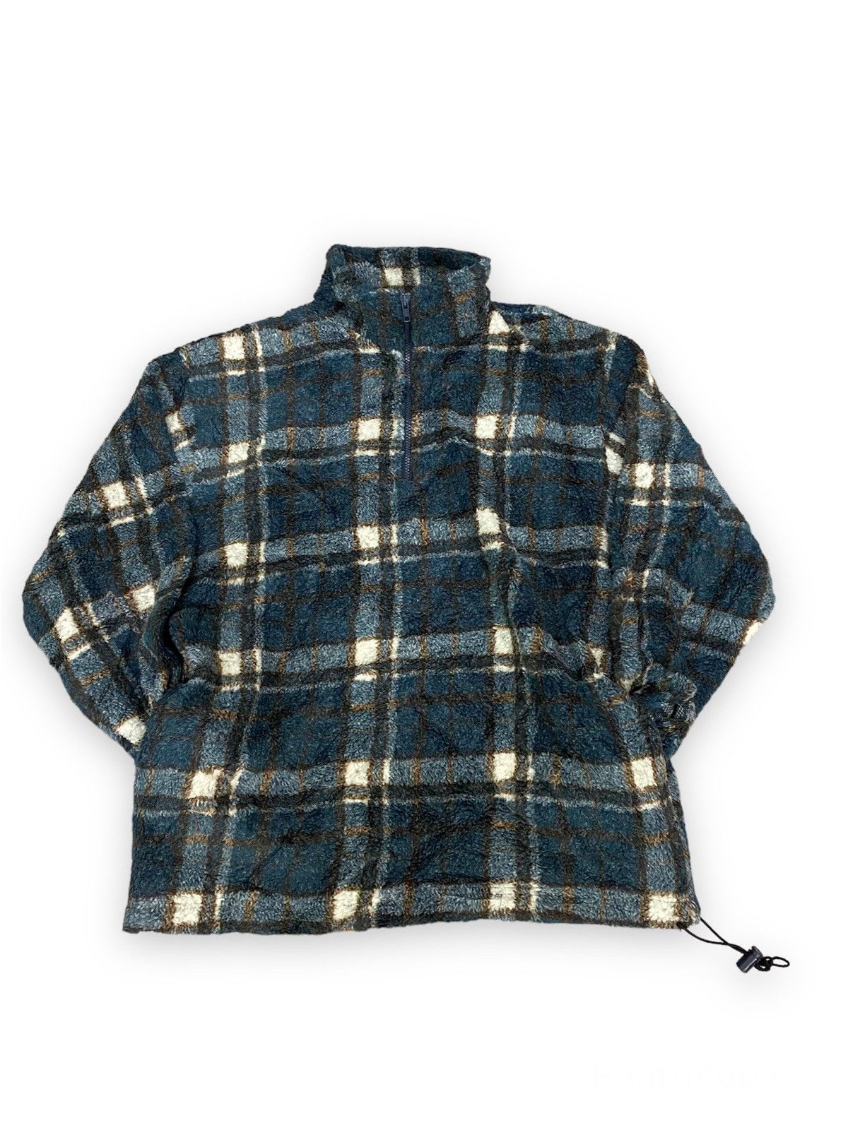 Japanese Brand Vintage Multicolour Checkered Shaggy Fleece Jacket Size US L / EU 52-54 / 3 - 2 Thumbnail