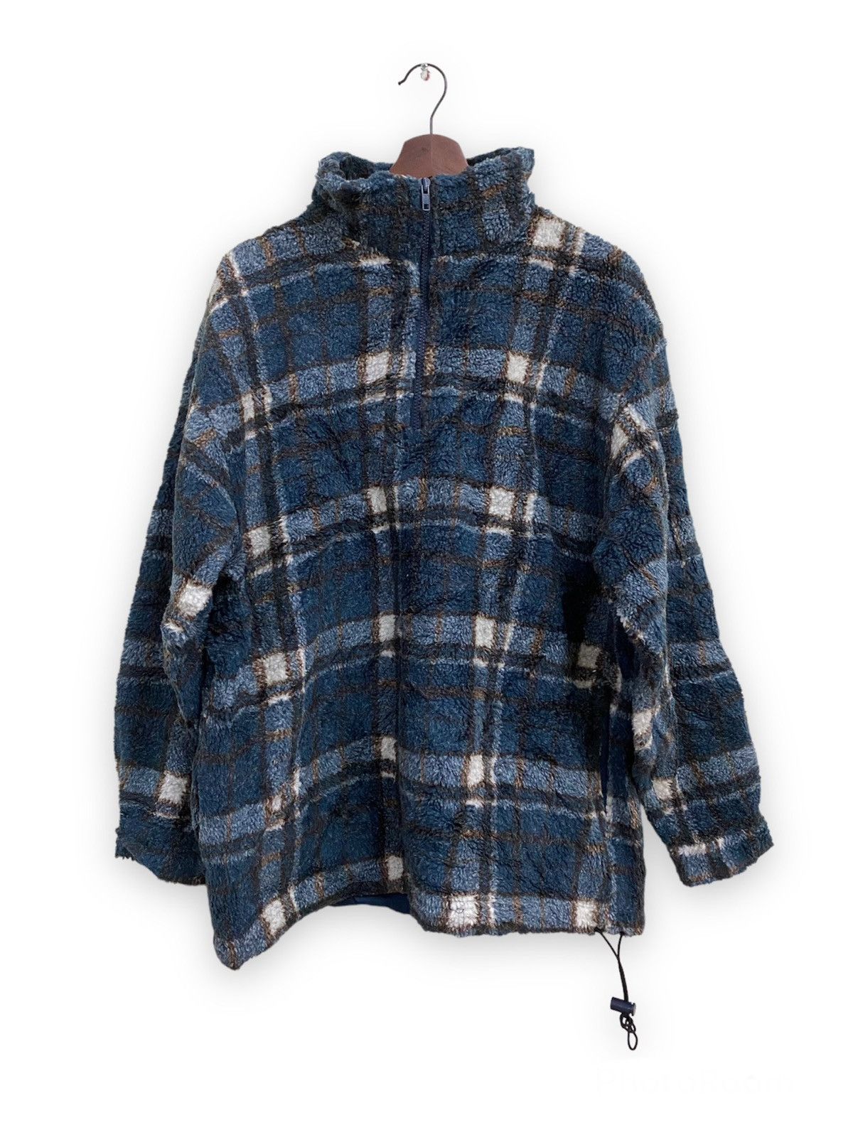 Japanese Brand Vintage Multicolour Checkered Shaggy Fleece Jacket Size US L / EU 52-54 / 3 - 1 Thumbnail