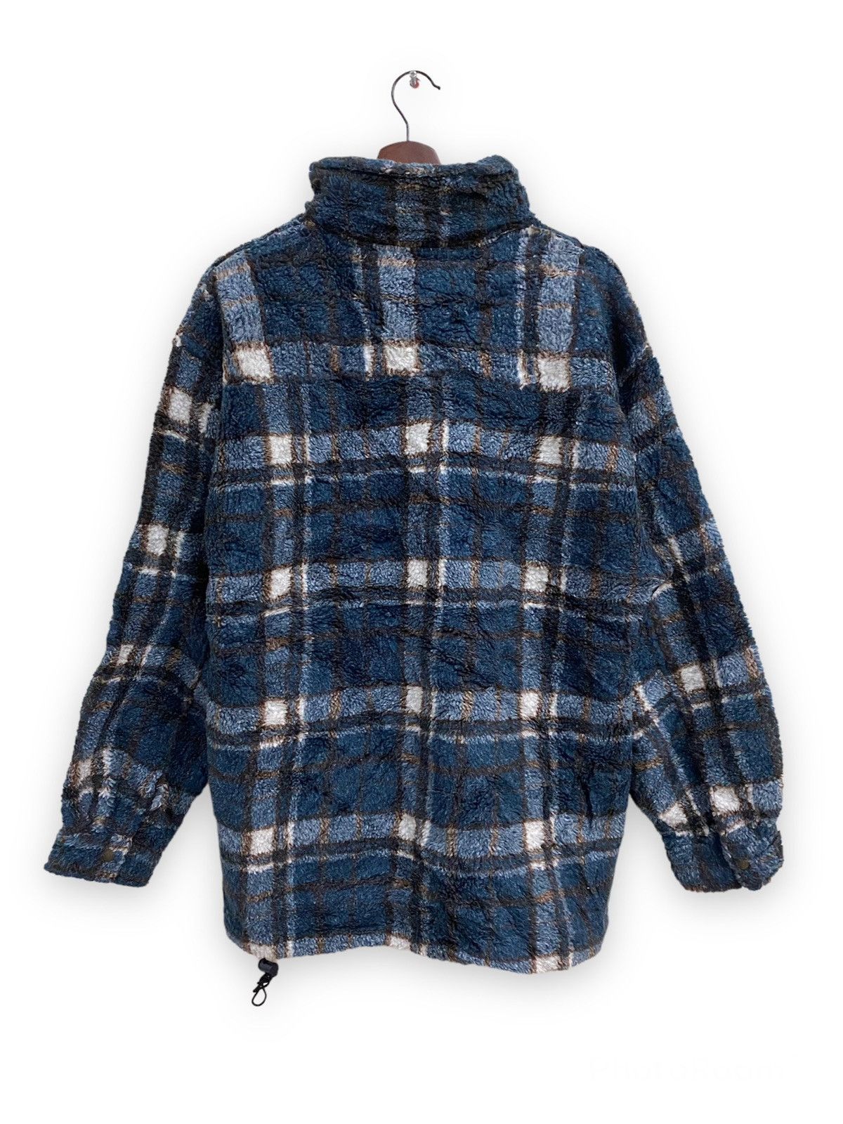 Japanese Brand Vintage Multicolour Checkered Shaggy Fleece Jacket Size US L / EU 52-54 / 3 - 6 Thumbnail