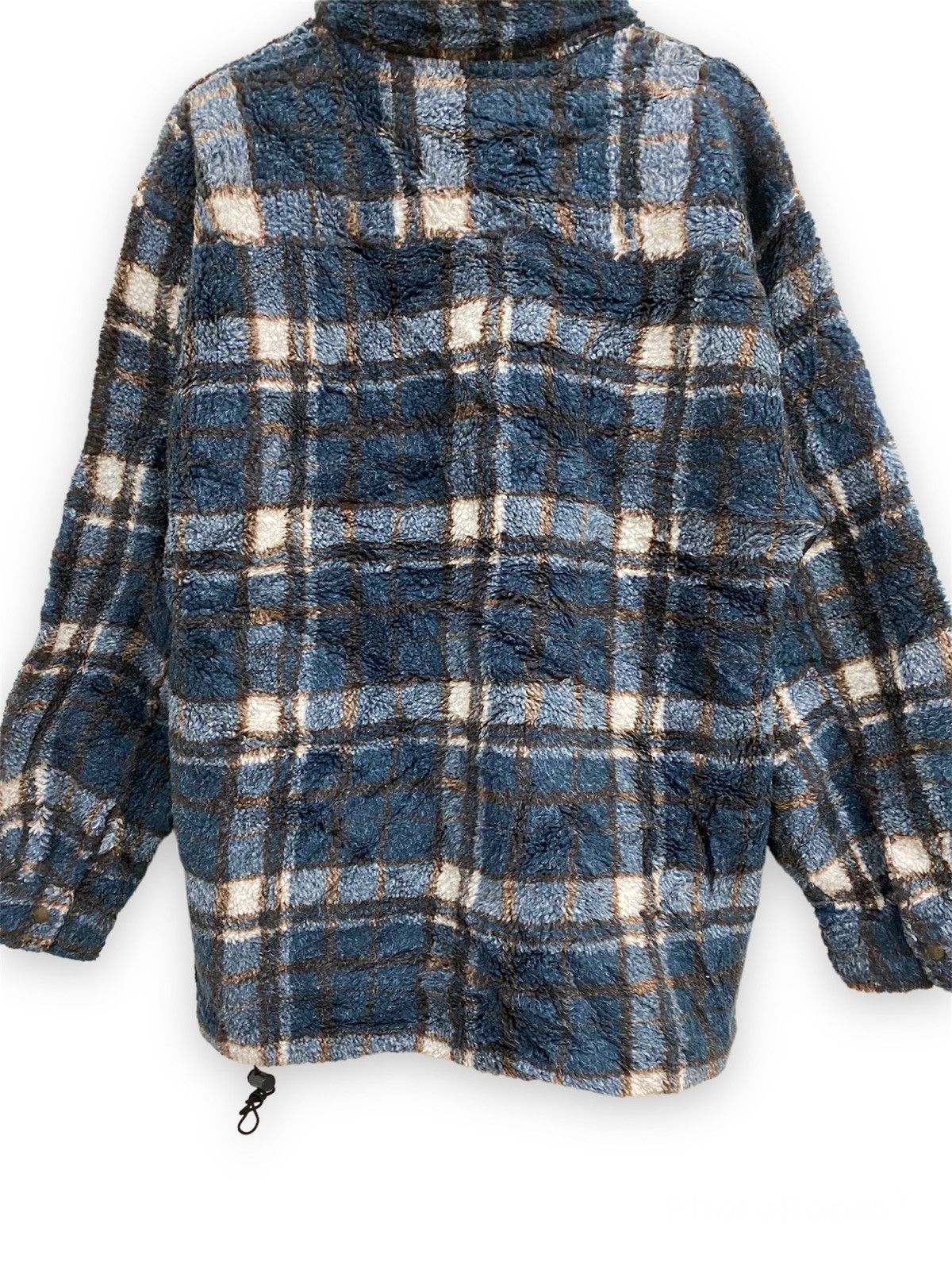Japanese Brand Vintage Multicolour Checkered Shaggy Fleece Jacket Size US L / EU 52-54 / 3 - 7 Thumbnail