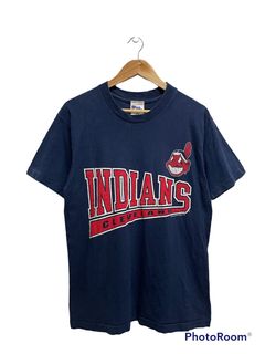 Vintage 1990s Mossimo Cleveland Indians Hard Ball Graphic T-shirt