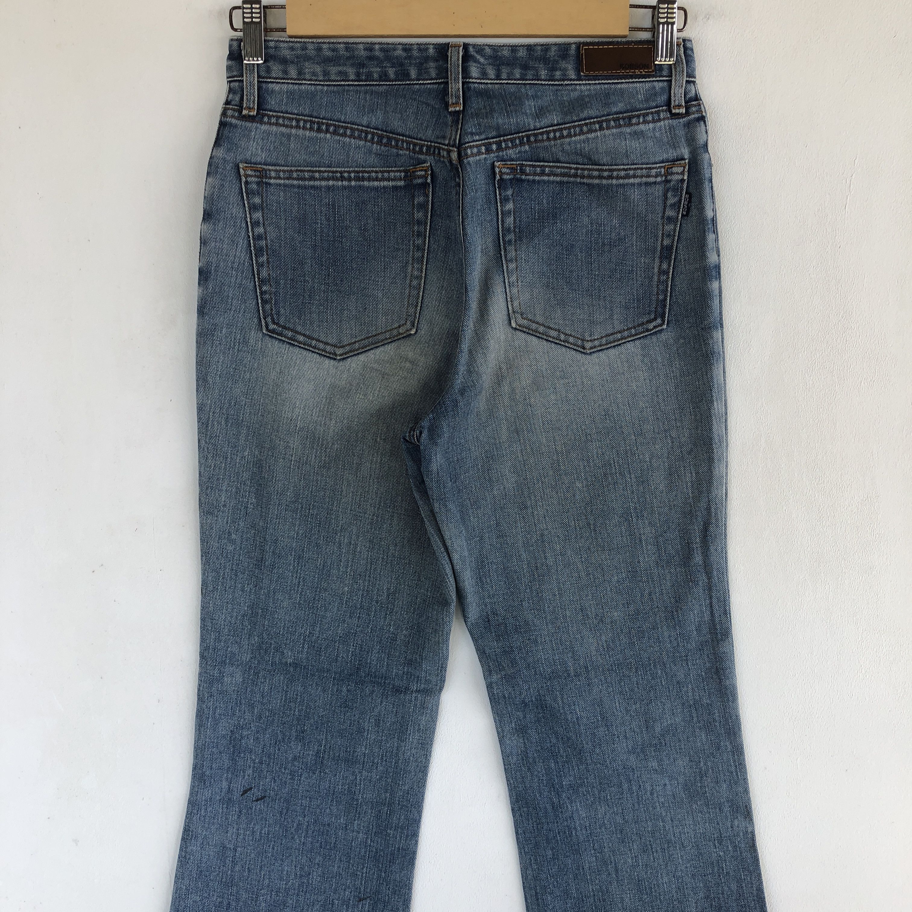 Japanese Brand Vintage Flare Bobson Jeans Wide Leg Denim Boot Cut Pants Size 28" / US 6 / IT 42 - 6 Thumbnail