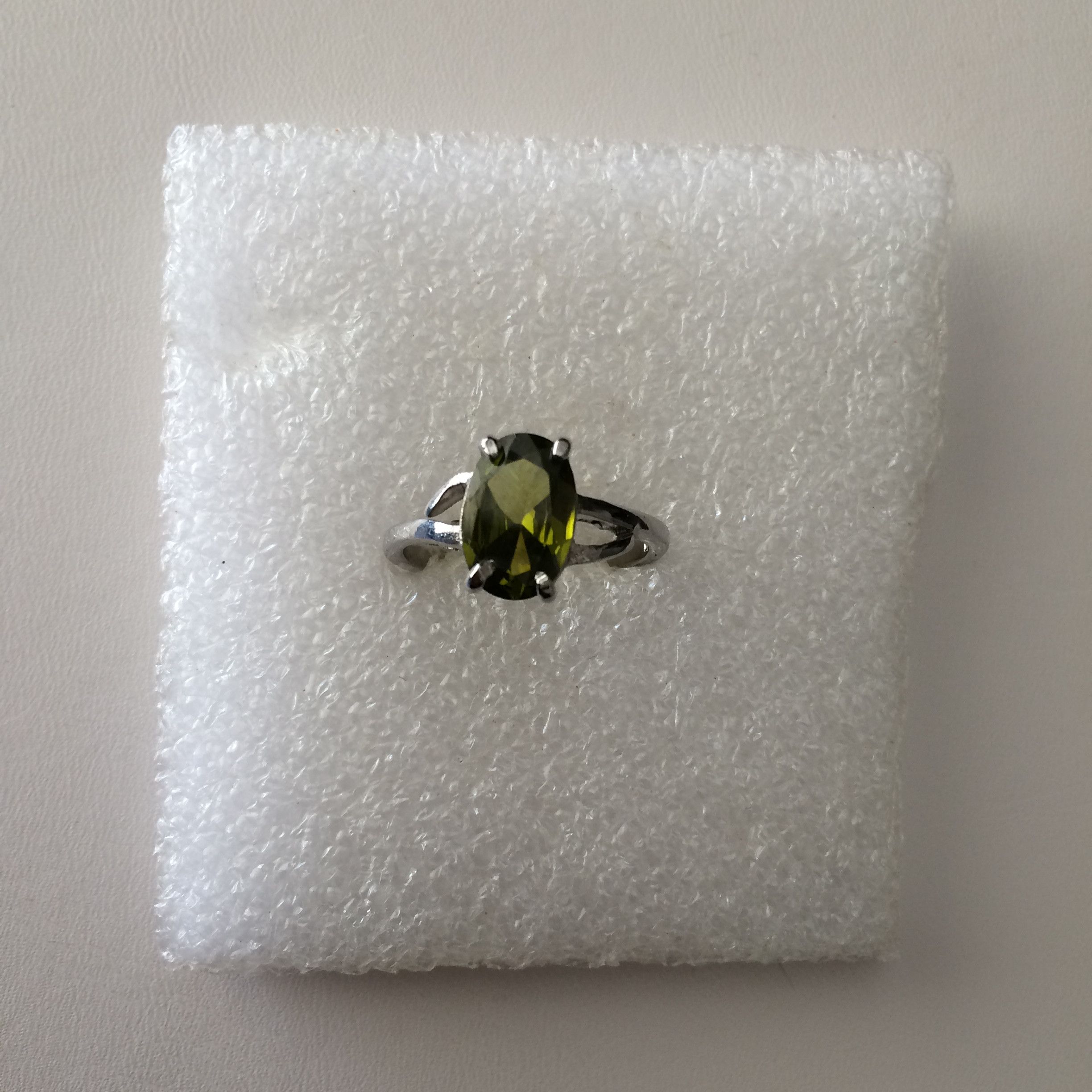Green CZ Ring - Size 10