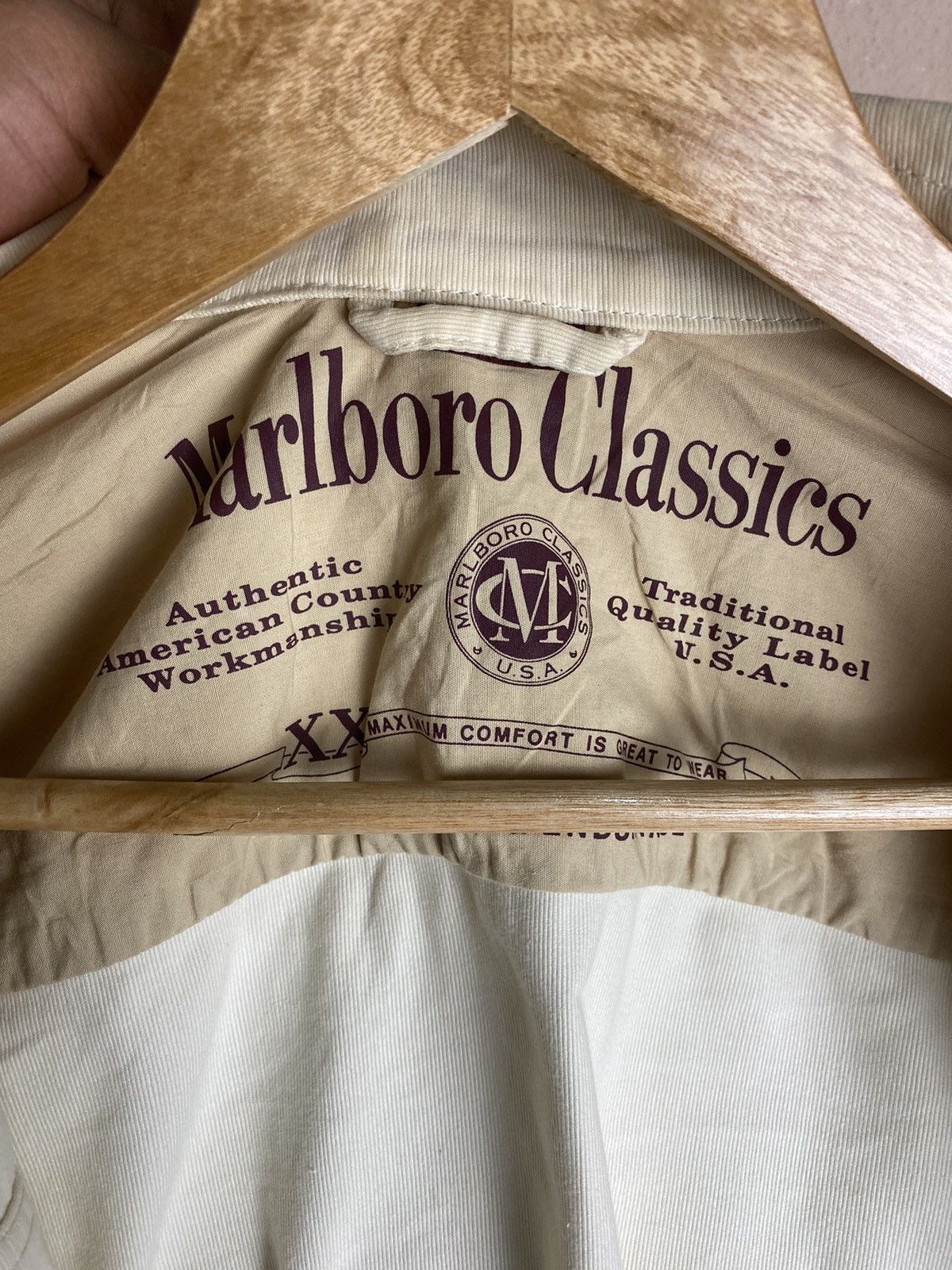 Marlboro Classics Malboro Classics Trucker Cream Jacket Made in Italy Size S / US 4 / IT 40 - 14 Thumbnail