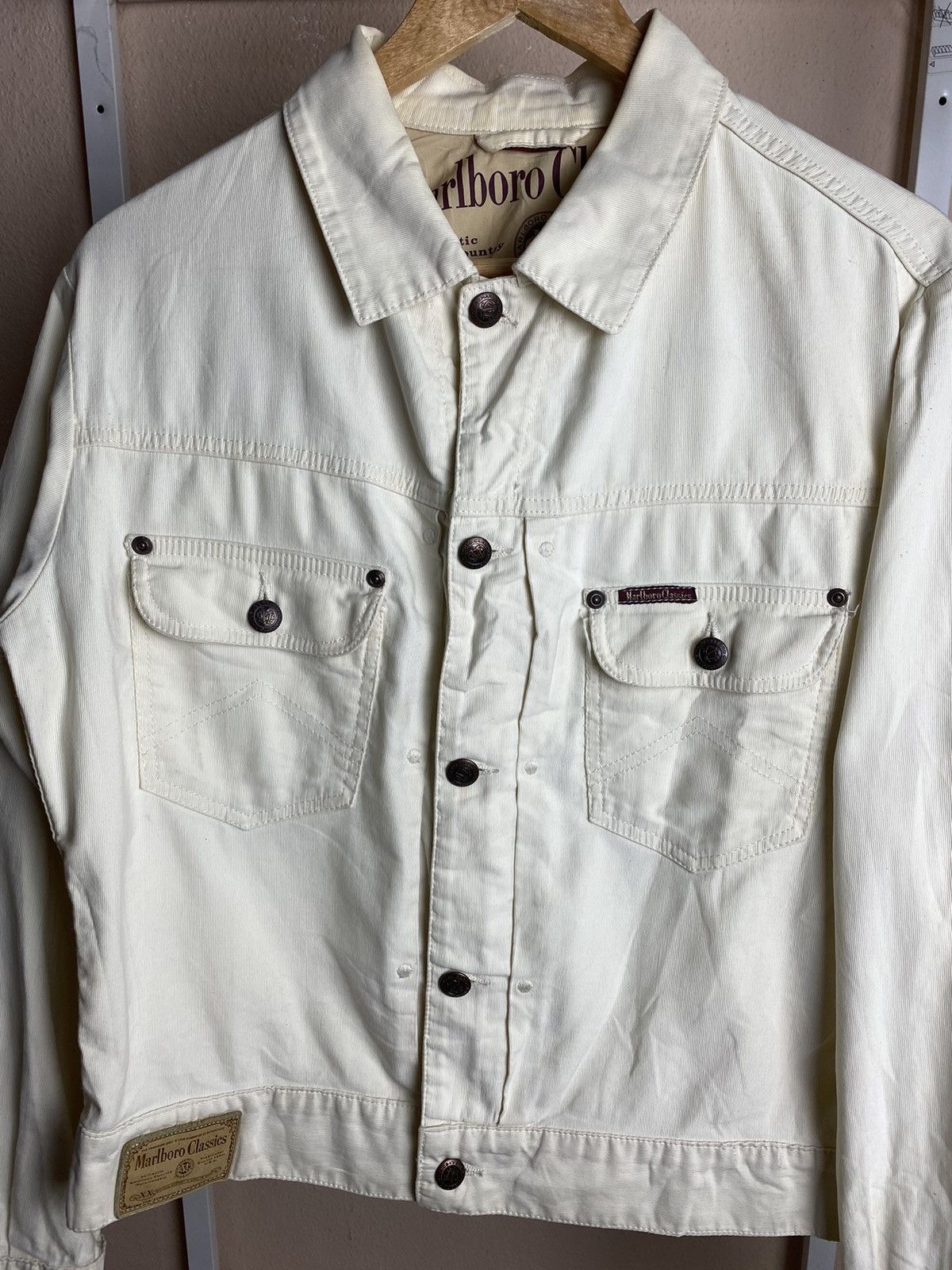 Marlboro Classics Malboro Classics Trucker Cream Jacket Made in Italy Size S / US 4 / IT 40 - 2 Thumbnail