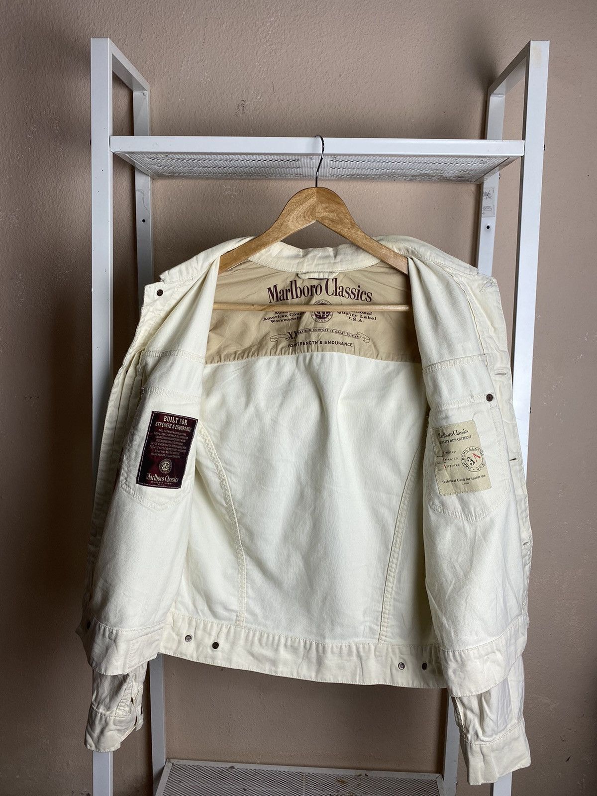 Marlboro Classics Malboro Classics Trucker Cream Jacket Made in Italy Size S / US 4 / IT 40 - 11 Thumbnail
