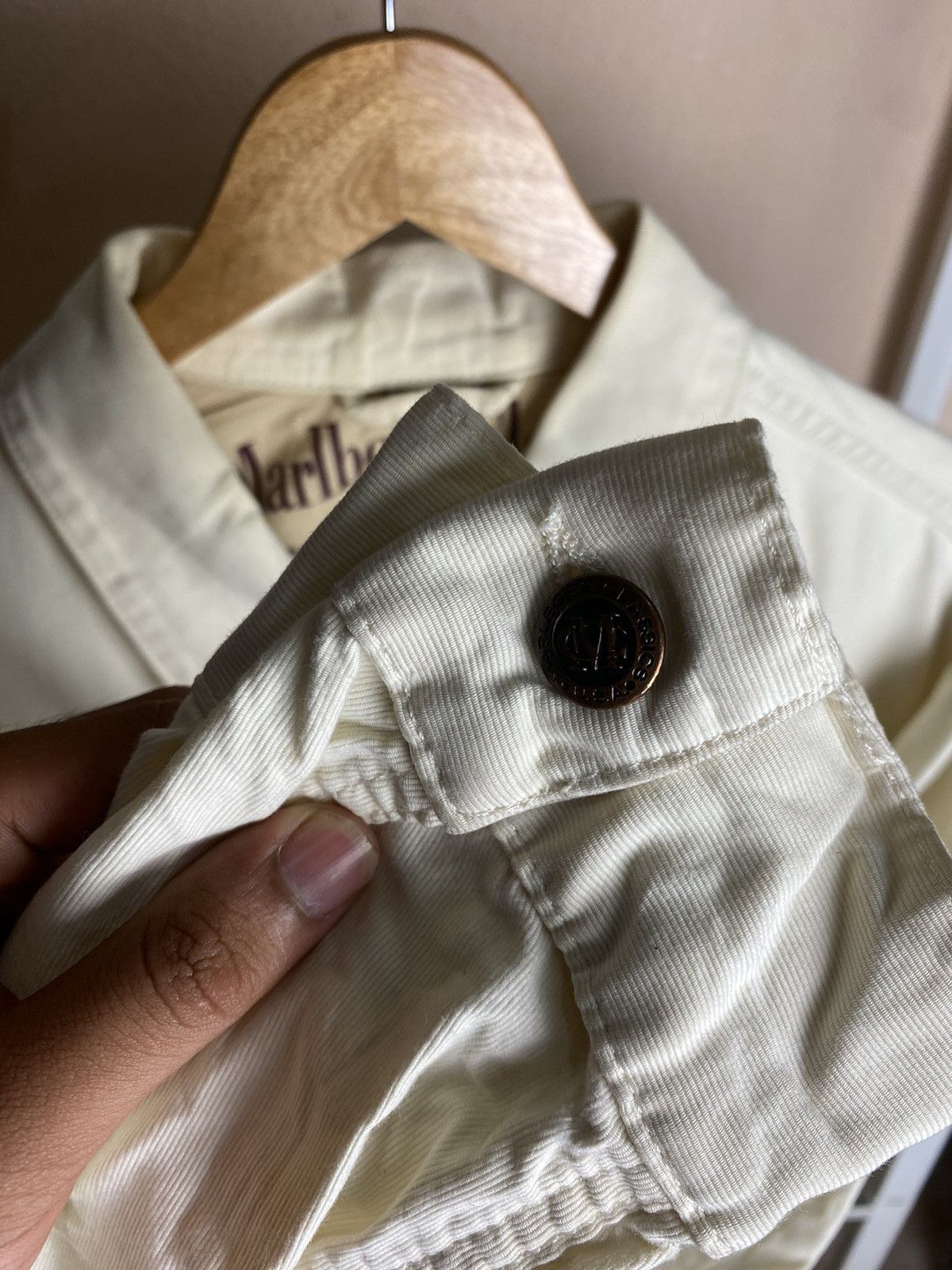 Marlboro Classics Malboro Classics Trucker Cream Jacket Made in Italy Size S / US 4 / IT 40 - 8 Thumbnail