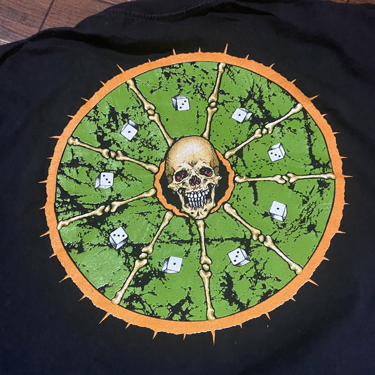 Band Tees × Vintage Vintage 1991 Rush - Roll The Bones, Pushead Size US XL / EU 56 / 4 - 4 Thumbnail