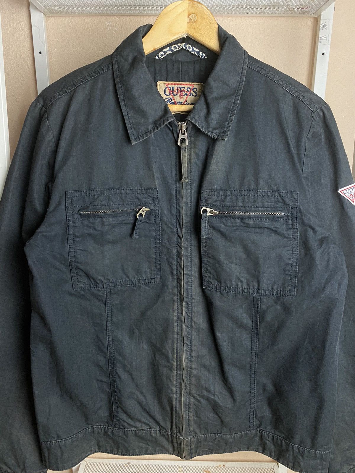 Guess GUESS Jeans Military Style Utility Jacket Arm Logo Patch Size US M / EU 48-50 / 2 - 2 Thumbnail