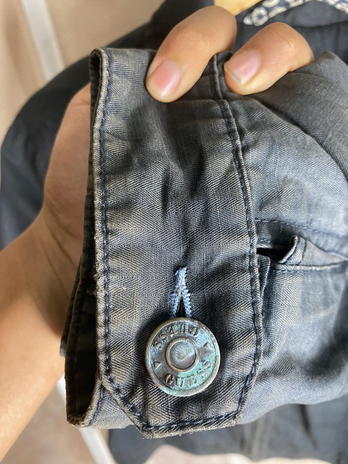Guess GUESS Jeans Military Style Utility Jacket Arm Logo Patch Size US M / EU 48-50 / 2 - 8 Thumbnail