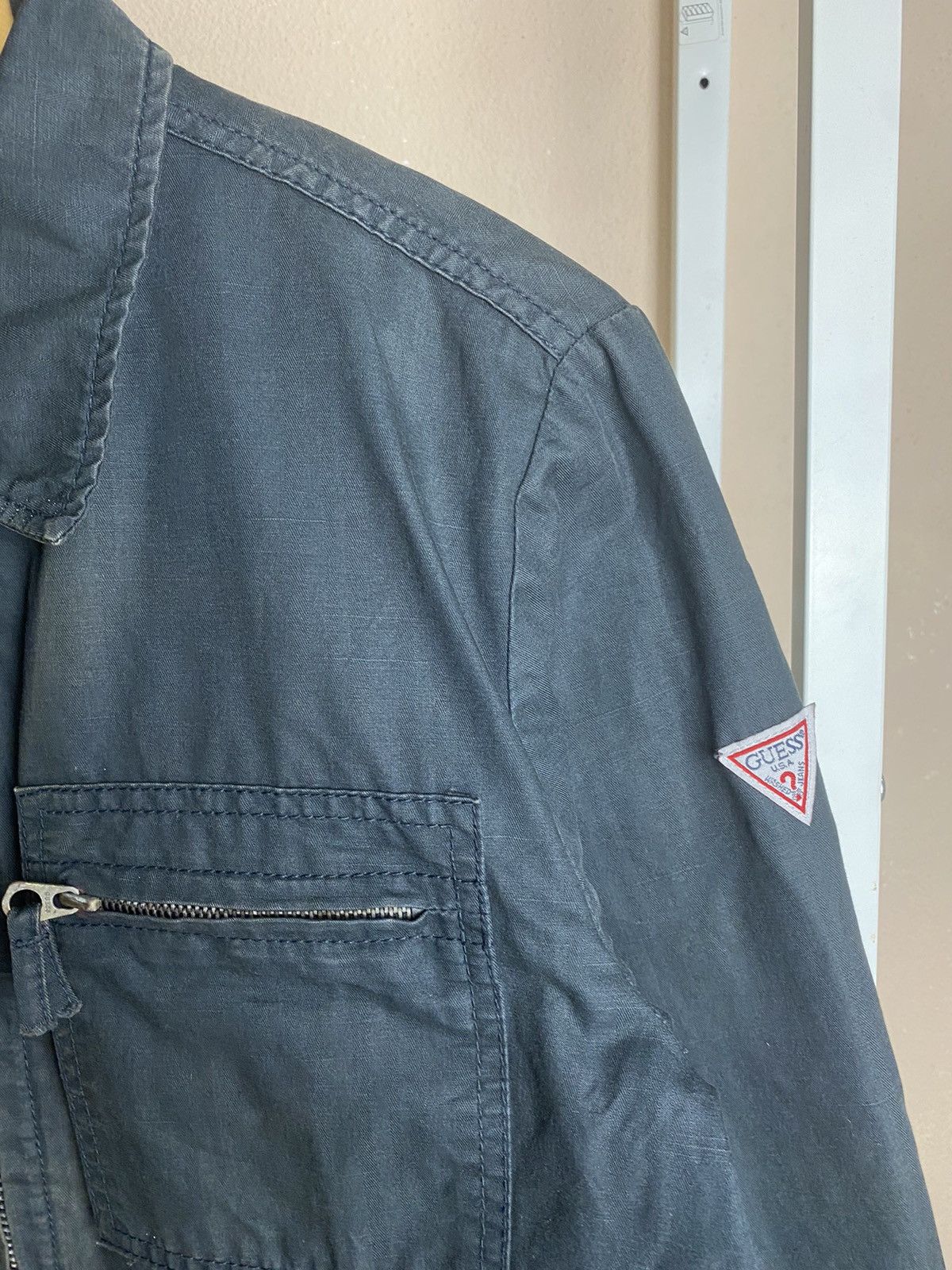 Guess GUESS Jeans Military Style Utility Jacket Arm Logo Patch Size US M / EU 48-50 / 2 - 6 Thumbnail