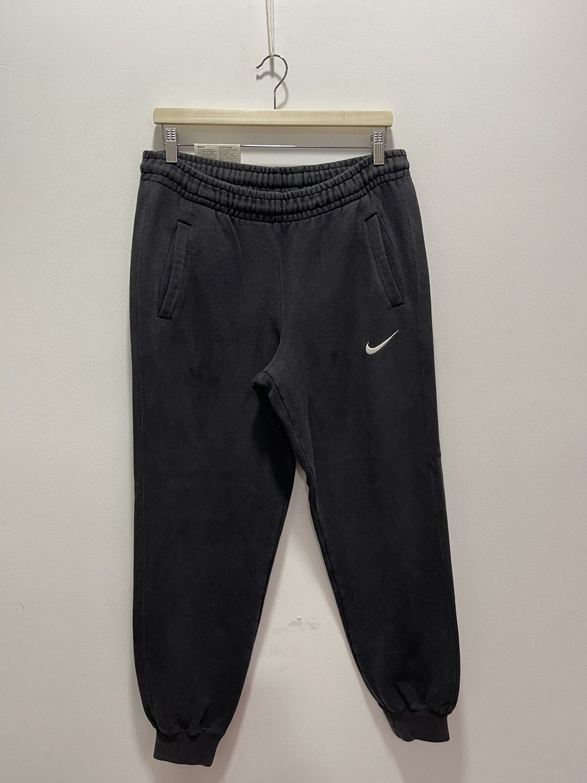 Nike × Vintage VINTAGE FADED NIKE SWOOSH MINI LOGO 90s SWEATPANTS Size US 31 - 1 Thumbnail