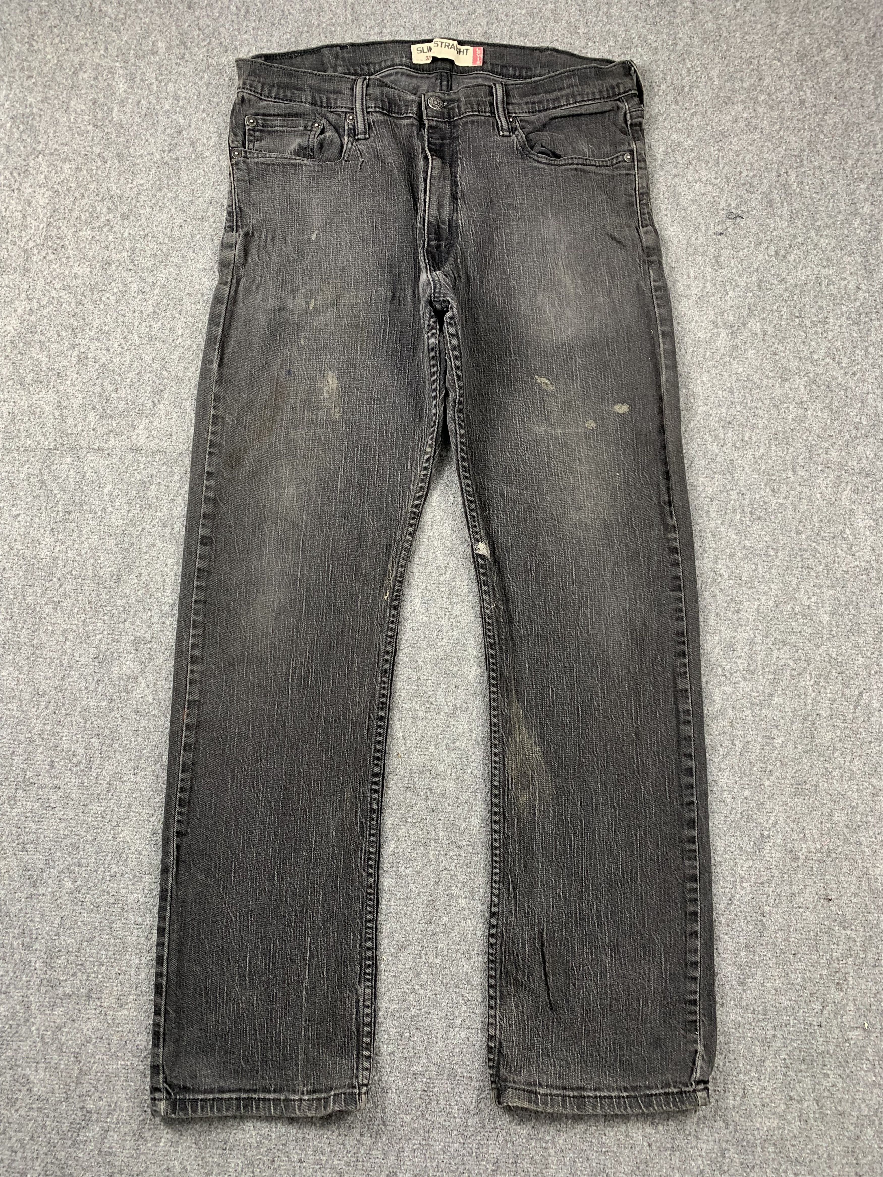 image of Levis 514 Faded Black Jeans, Men's (Size 35)