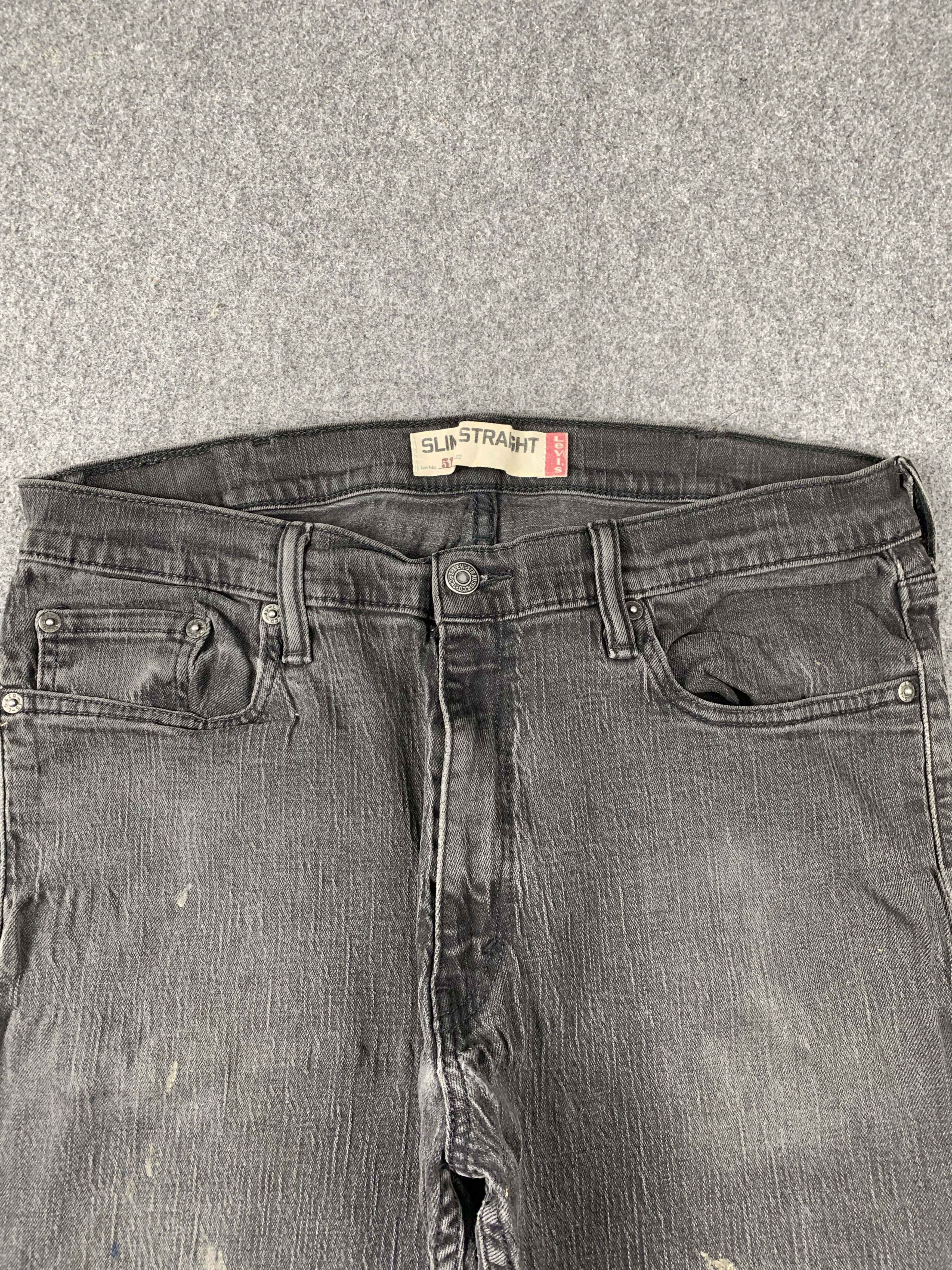 Levi's Vintage Levis 514 Faded Black Jeans DP1997 Size US 35 - 2 Thumbnail