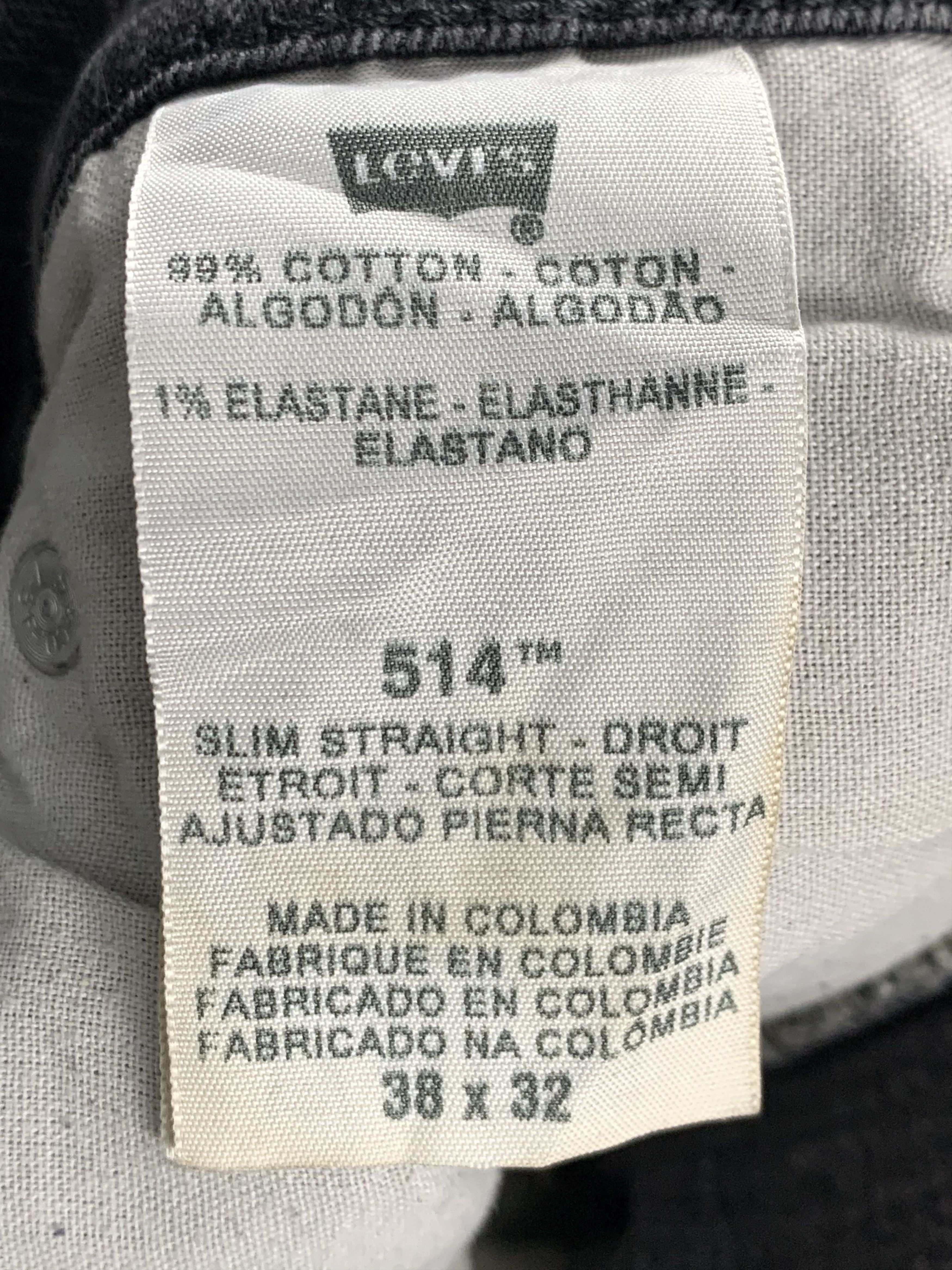 Levi's Vintage Levis 514 Faded Black Jeans DP1997 Size US 35 - 8 Thumbnail