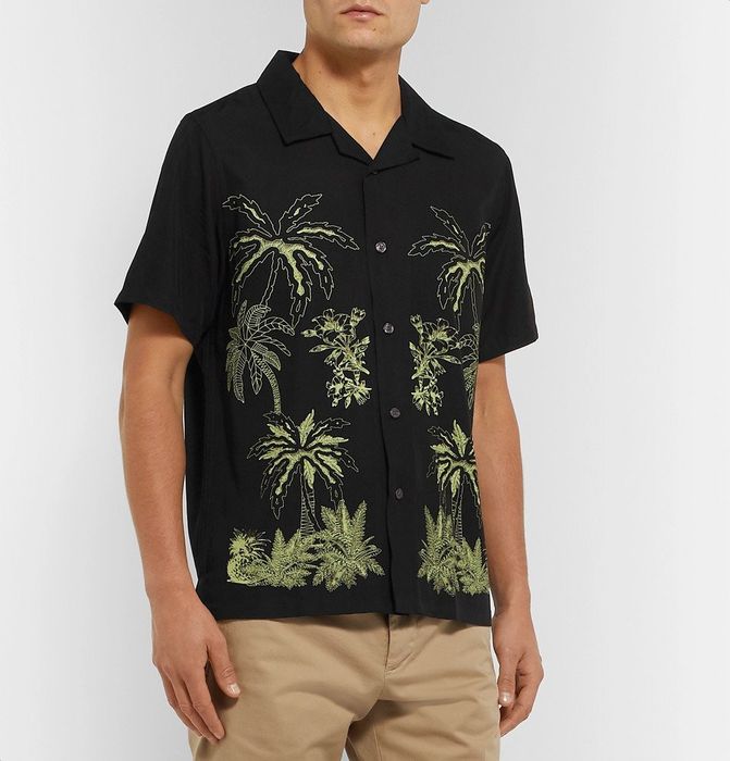 Stussy STÜSSY Camp-Collar Printed Woven Shirt Trees Hawaiian | Grailed