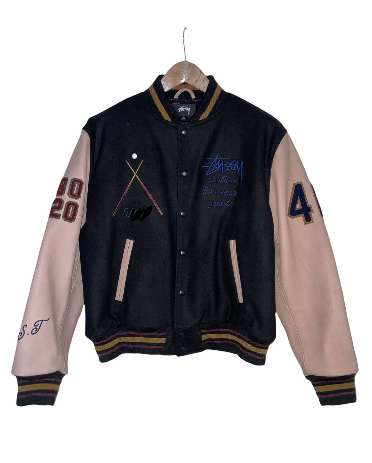 Stussy Fu0026F IST Stussy 40th Anniversary Varsity Jacket | Grailed