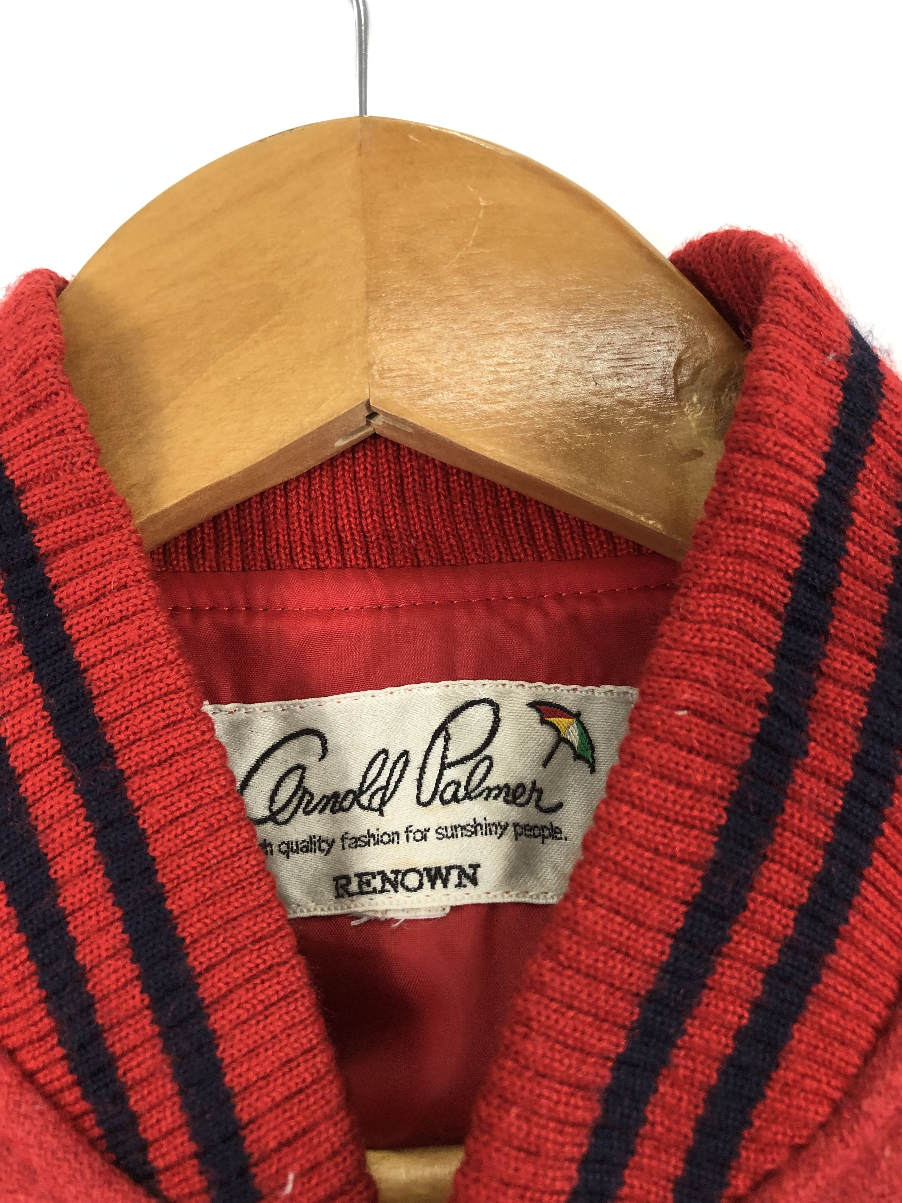 Vintage Vintage 80s Arnold Palmer Varsity Jacket Red V0270 Size US M / EU 48-50 / 2 - 8 Thumbnail