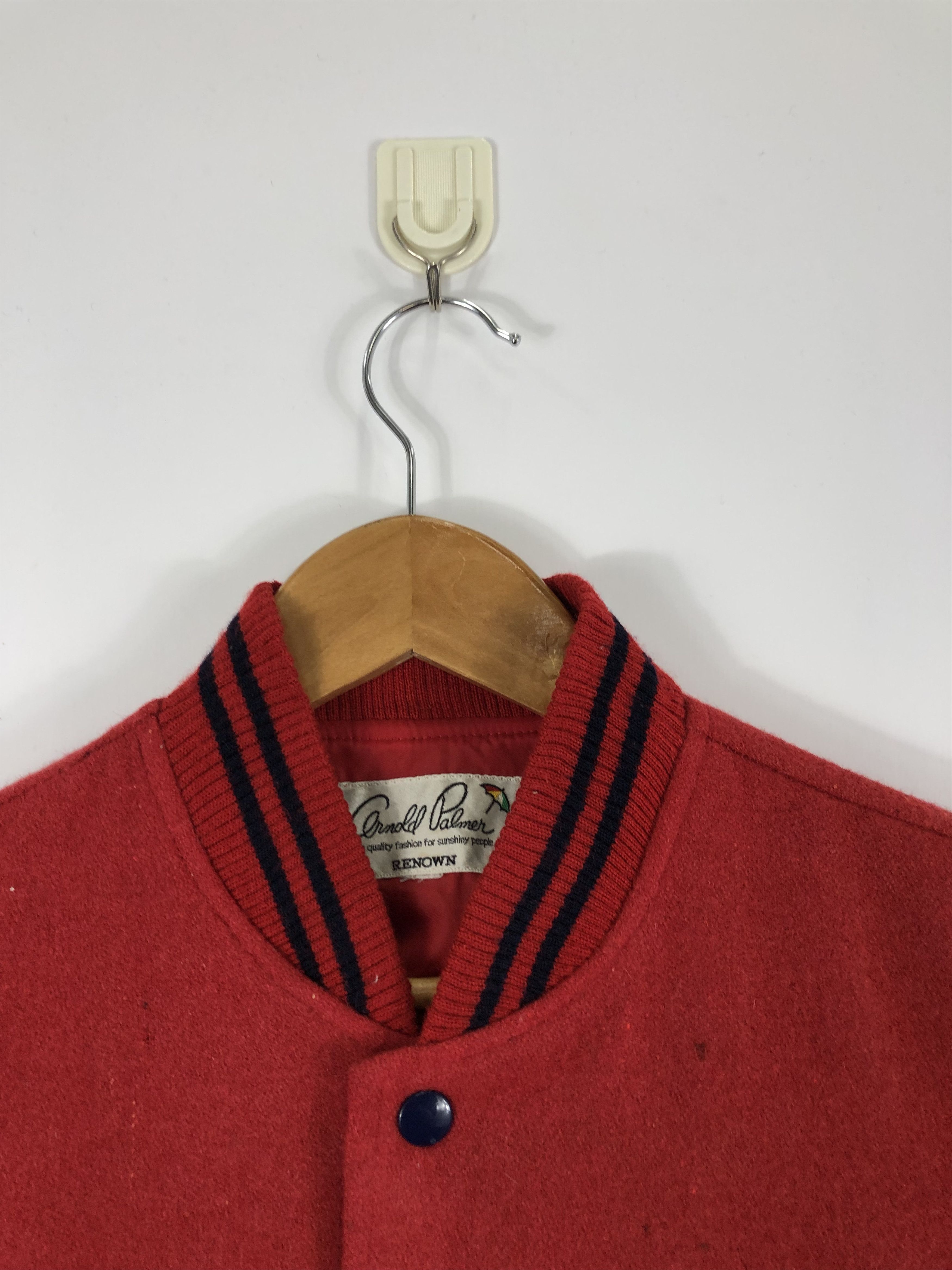 Vintage Vintage 80s Arnold Palmer Varsity Jacket Red V0270 Size US M / EU 48-50 / 2 - 7 Thumbnail