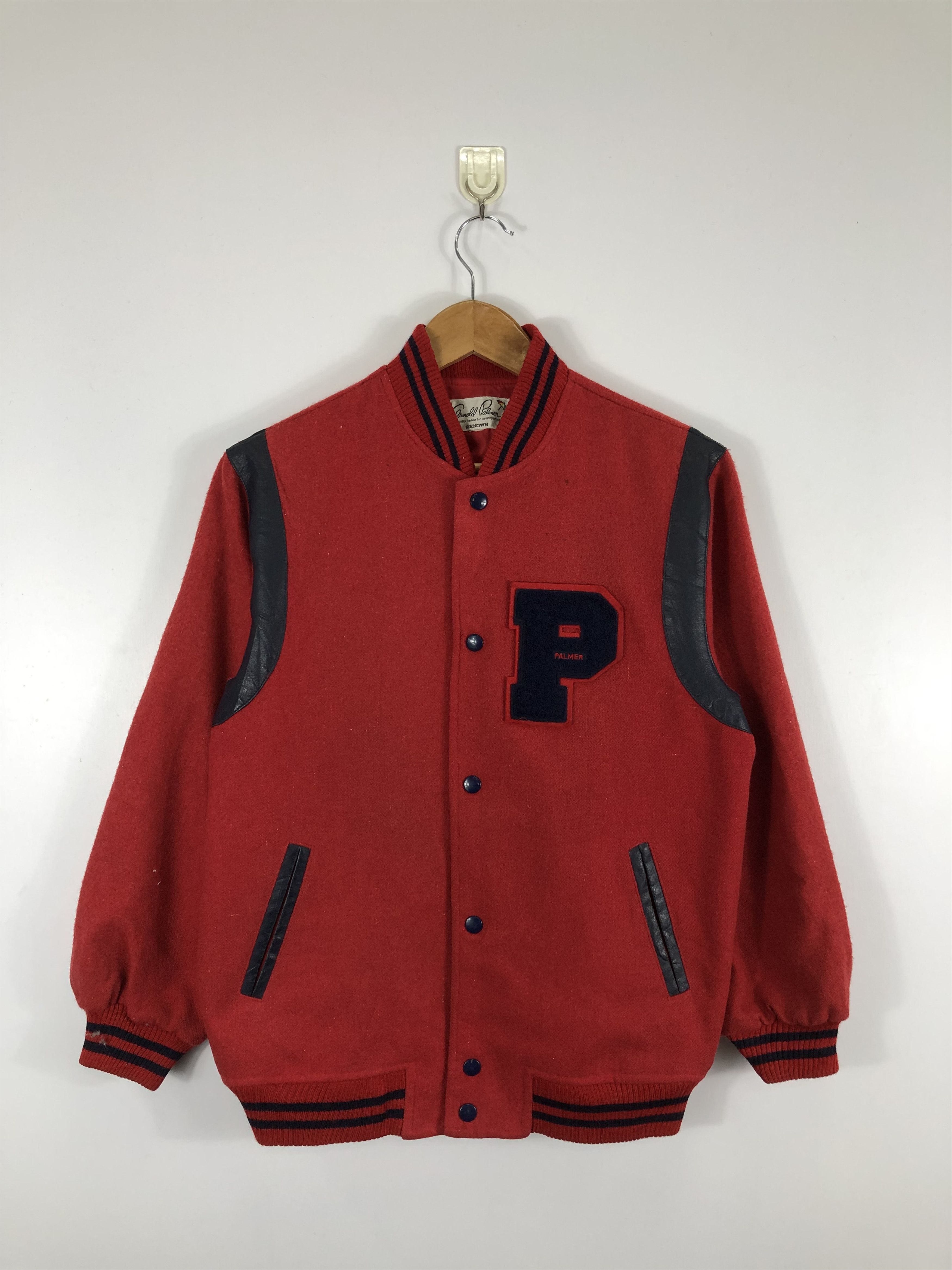 Vintage Vintage 80s Arnold Palmer Varsity Jacket Red V0270 Size US M / EU 48-50 / 2 - 1 Thumbnail