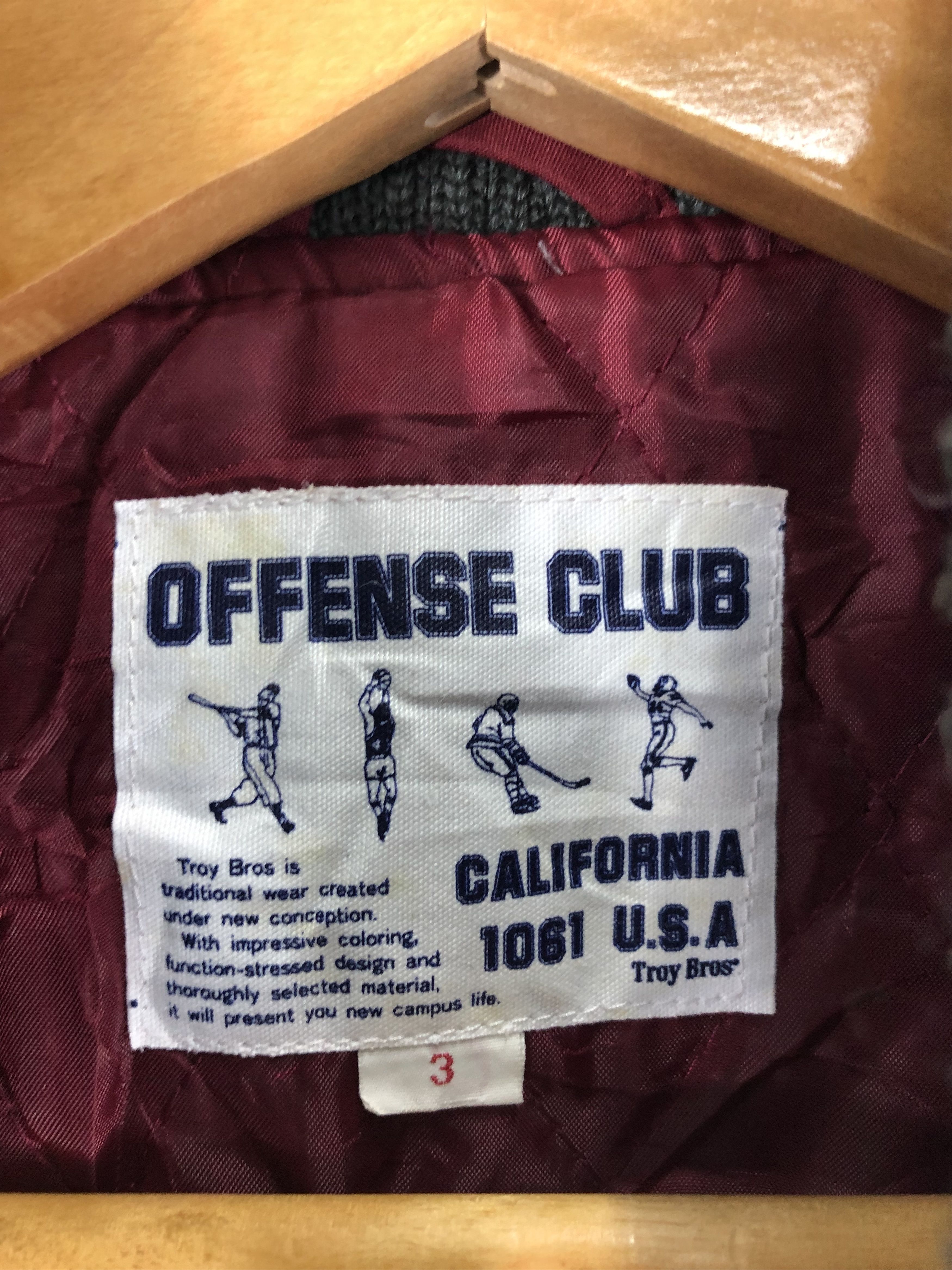 Vintage Vintage Offense Club Varsity Jacket V0260 Size US L / EU 52-54 / 3 - 8 Thumbnail