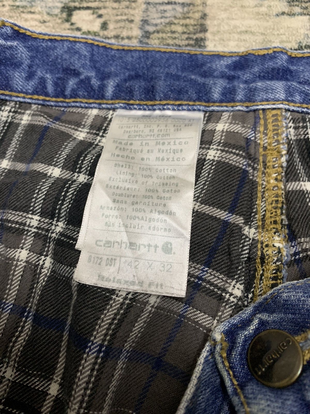 Carhartt × Vintage Carhartt Jeans Denim Flannel Lining Size US 40 / EU 56 - 5 Thumbnail
