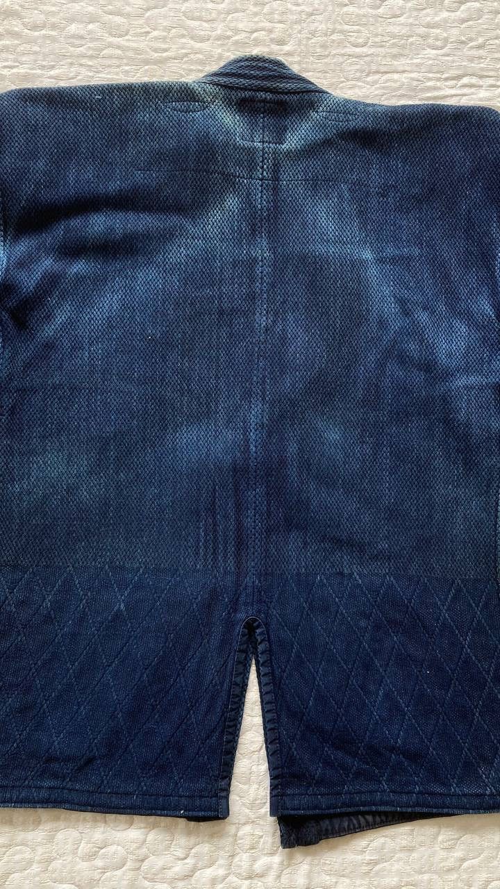 Indigo Vintage 60s Kendo Kimono Boro Wild Character Design Size US L / EU 52-54 / 3 - 6 Thumbnail