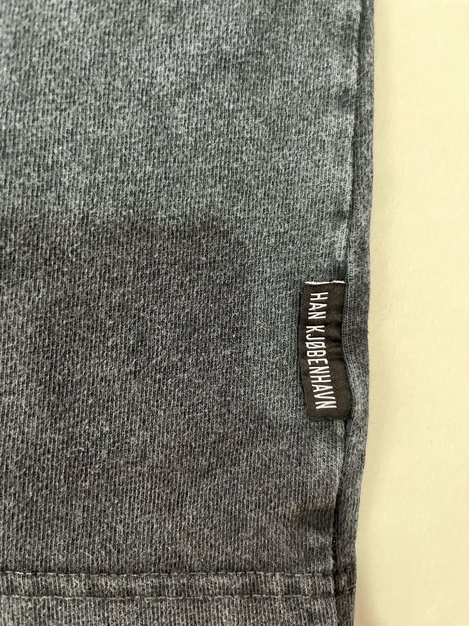 Han Kjobenhavn Distressed Logo Grey T-Shirt Size US L / EU 52-54 / 3 - 5 Thumbnail