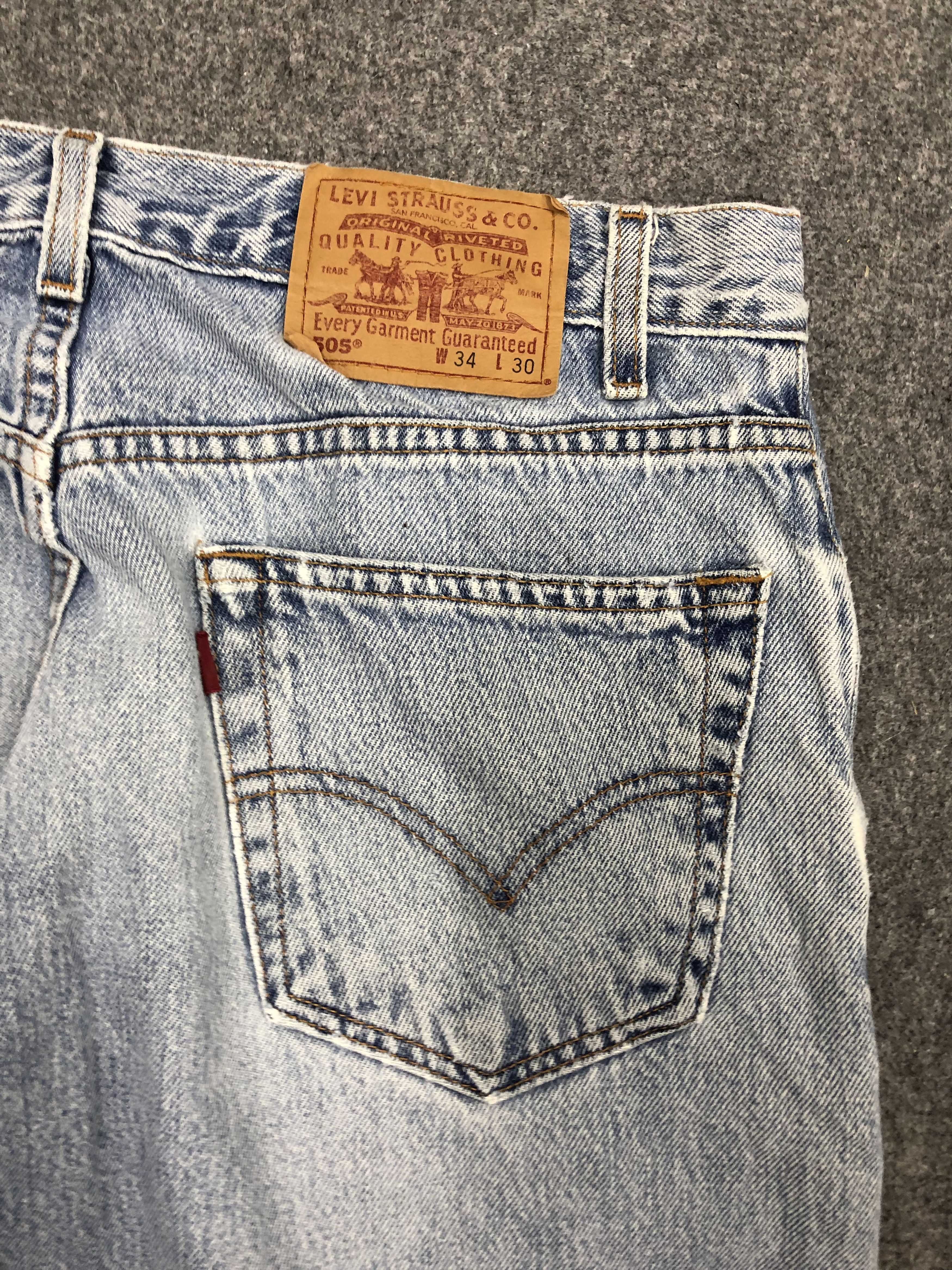 Levi's Vintage Levis 505 Sun Faded Jeans DP1054 Size US 32 / EU 48 - 14 Thumbnail